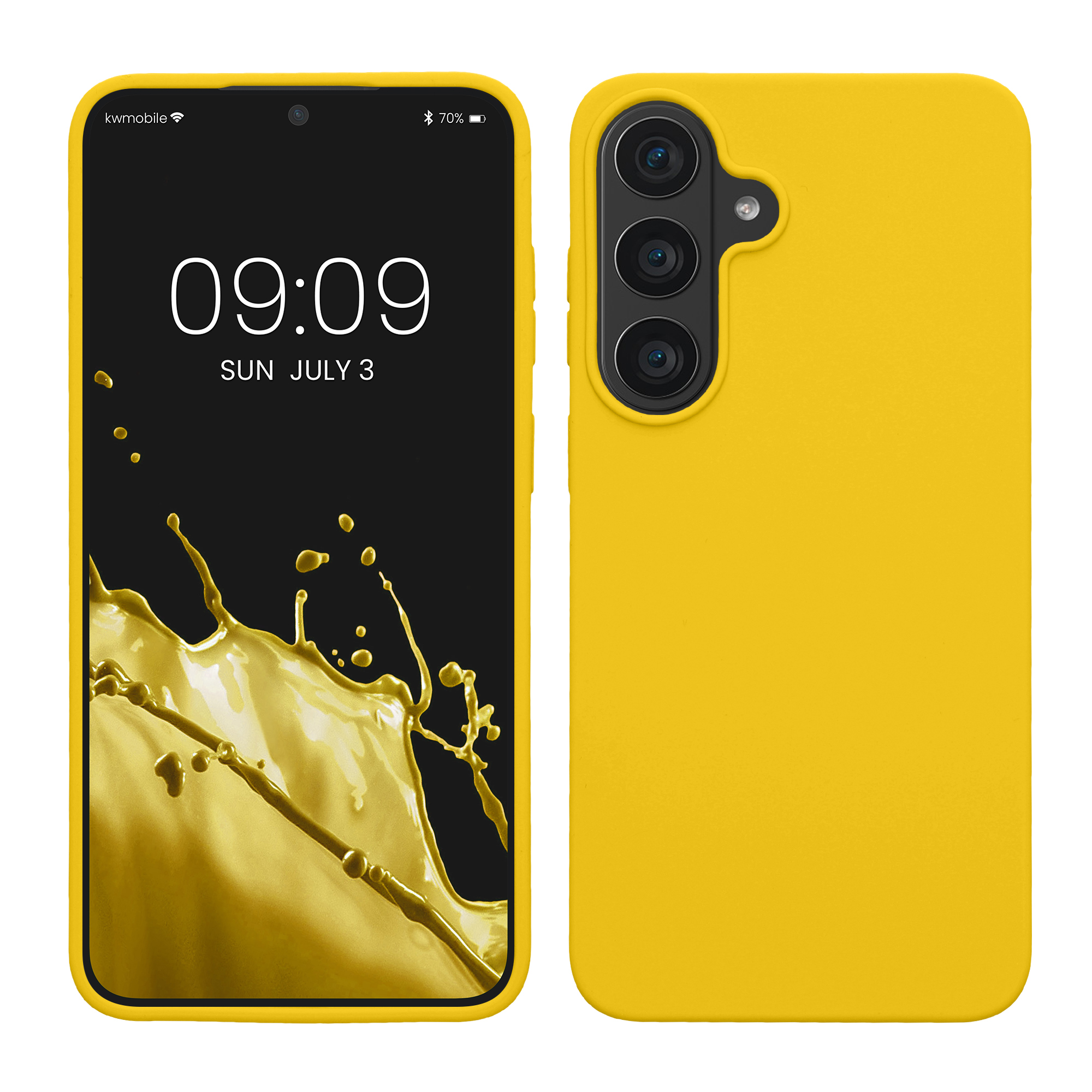 Pouzdro pro Samsung Galaxy S26 FE kwmobile silikonové - zářivě žlutá