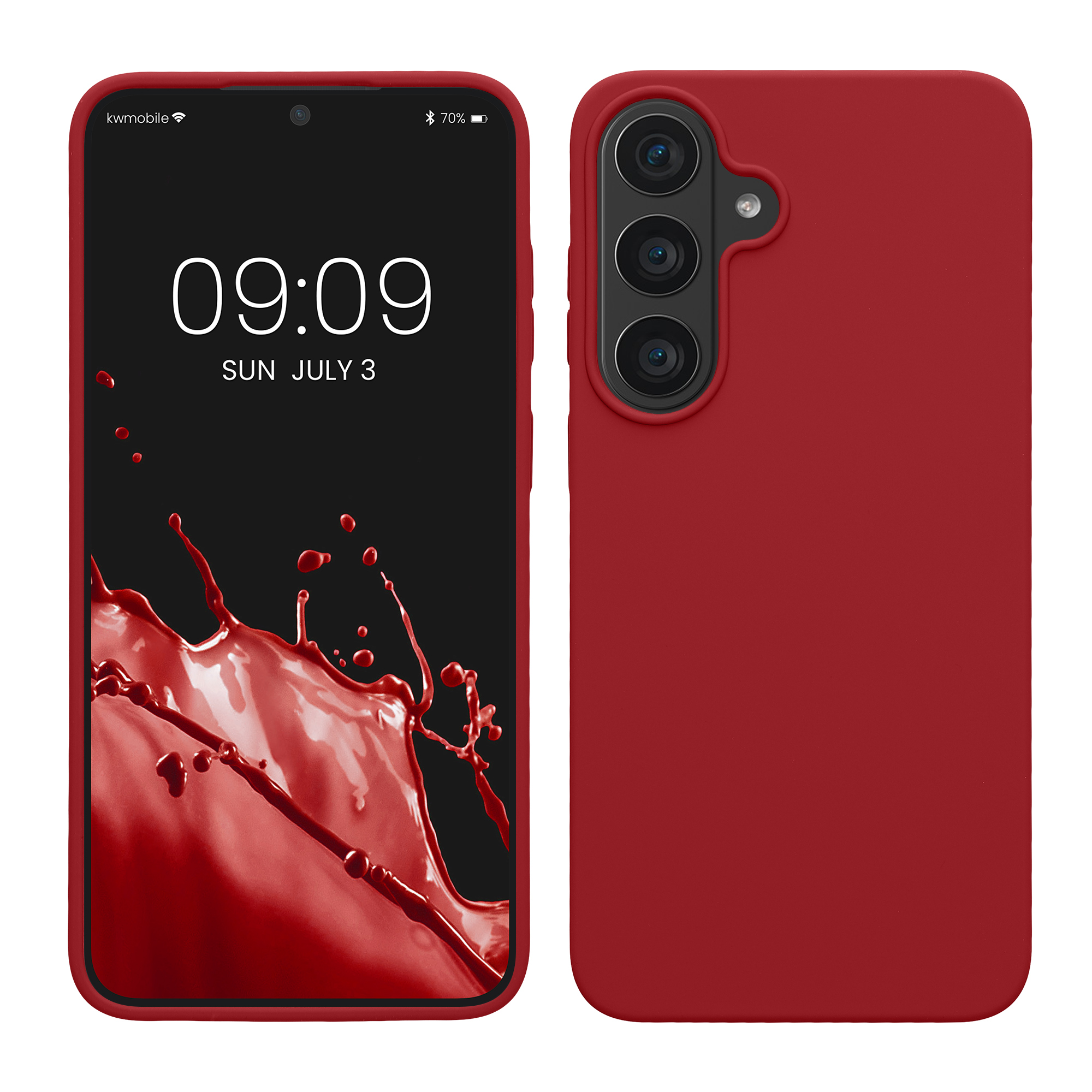 Pouzdro pro Samsung Galaxy S26 FE kwmobile silikonové - rebarborová červená
