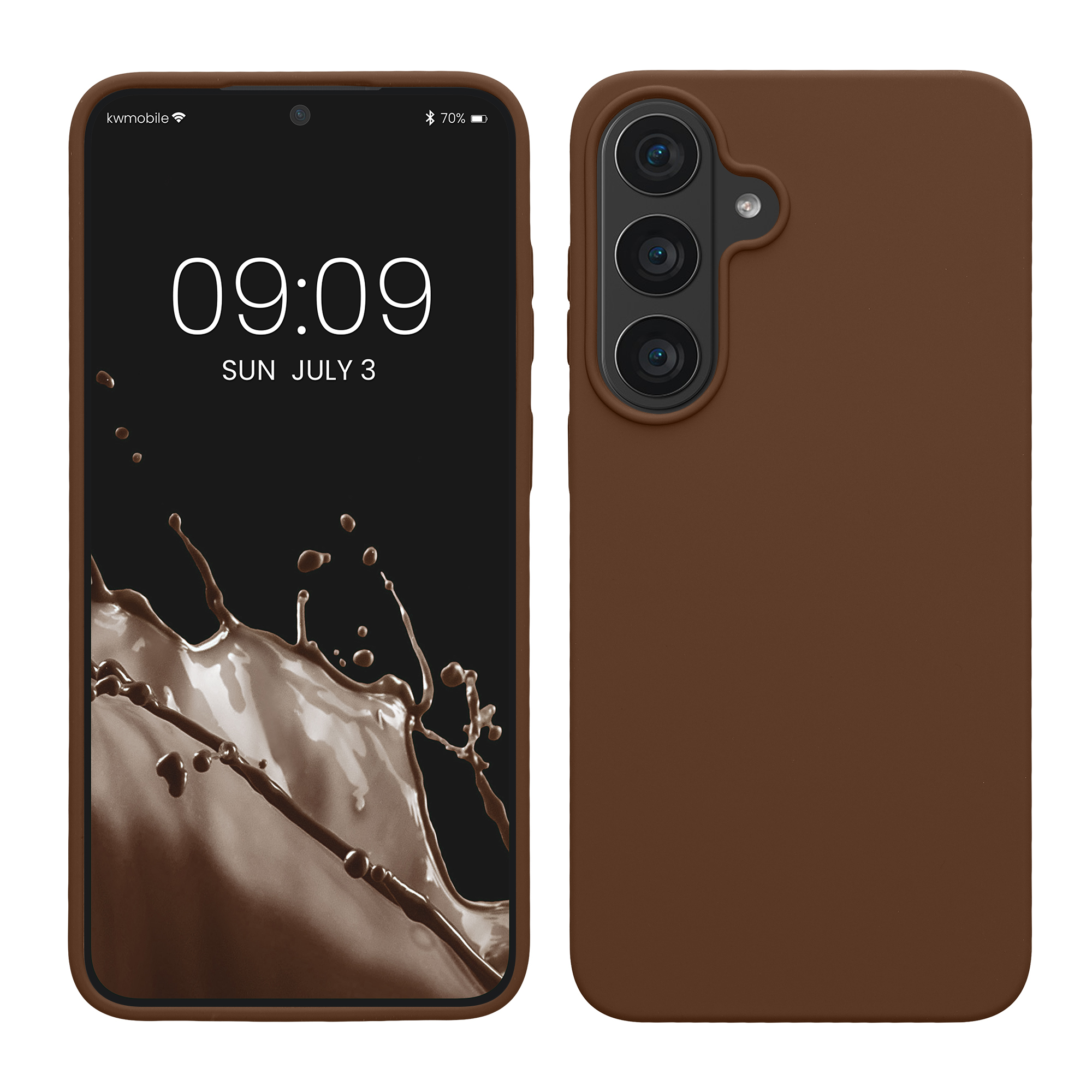 Pouzdro pro Samsung Galaxy S26 FE kwmobile silikonové - čokoládová