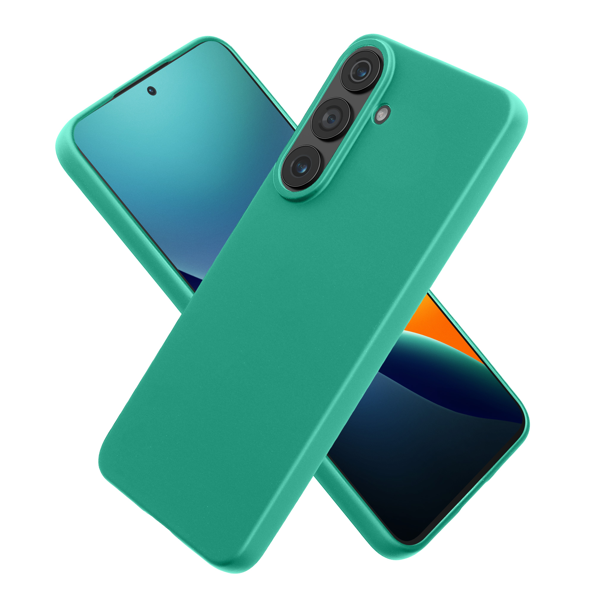Pouzdro pro Samsung Galaxy S26 FE kwmobile tenké metalické silikonové - tmavá metalická zelená