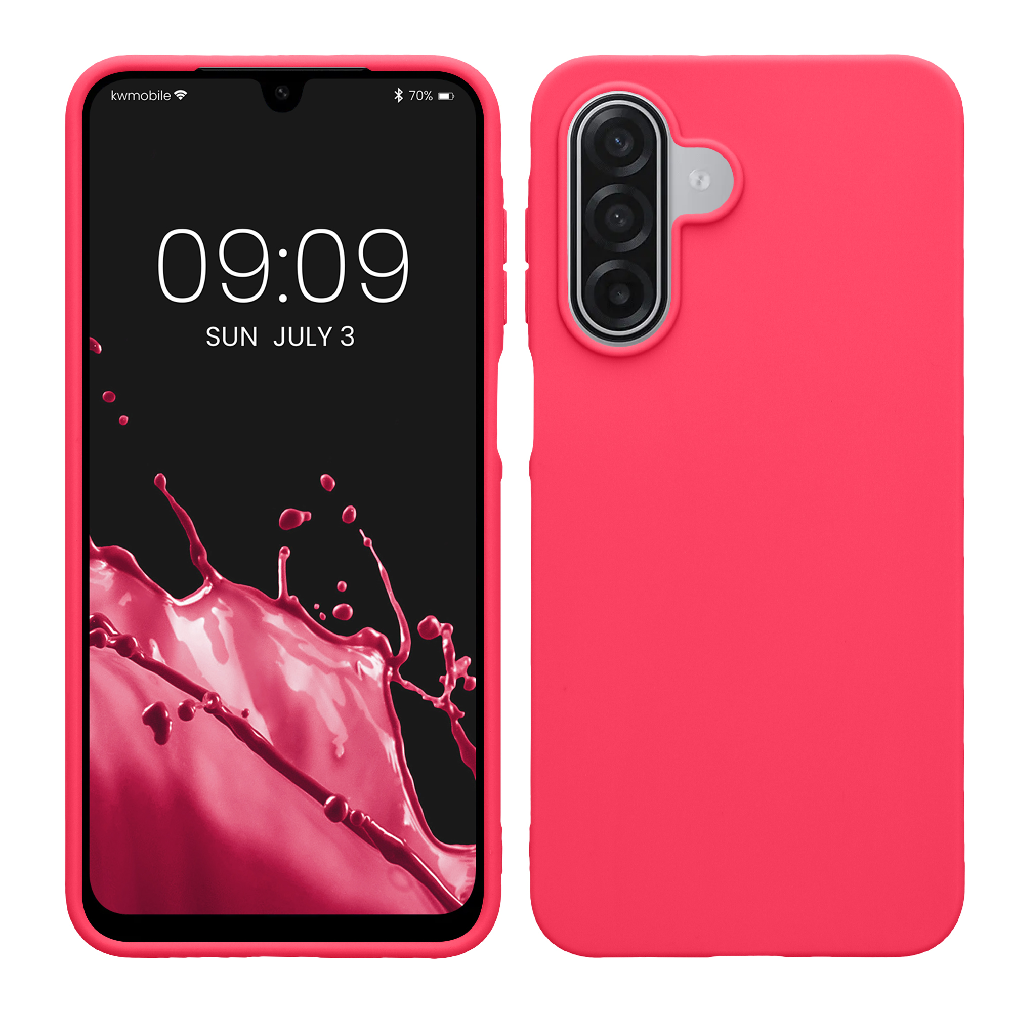 Pouzdro pro Samsung Galaxy A18 4G / 5G kwmobile TPU - neonově růžová