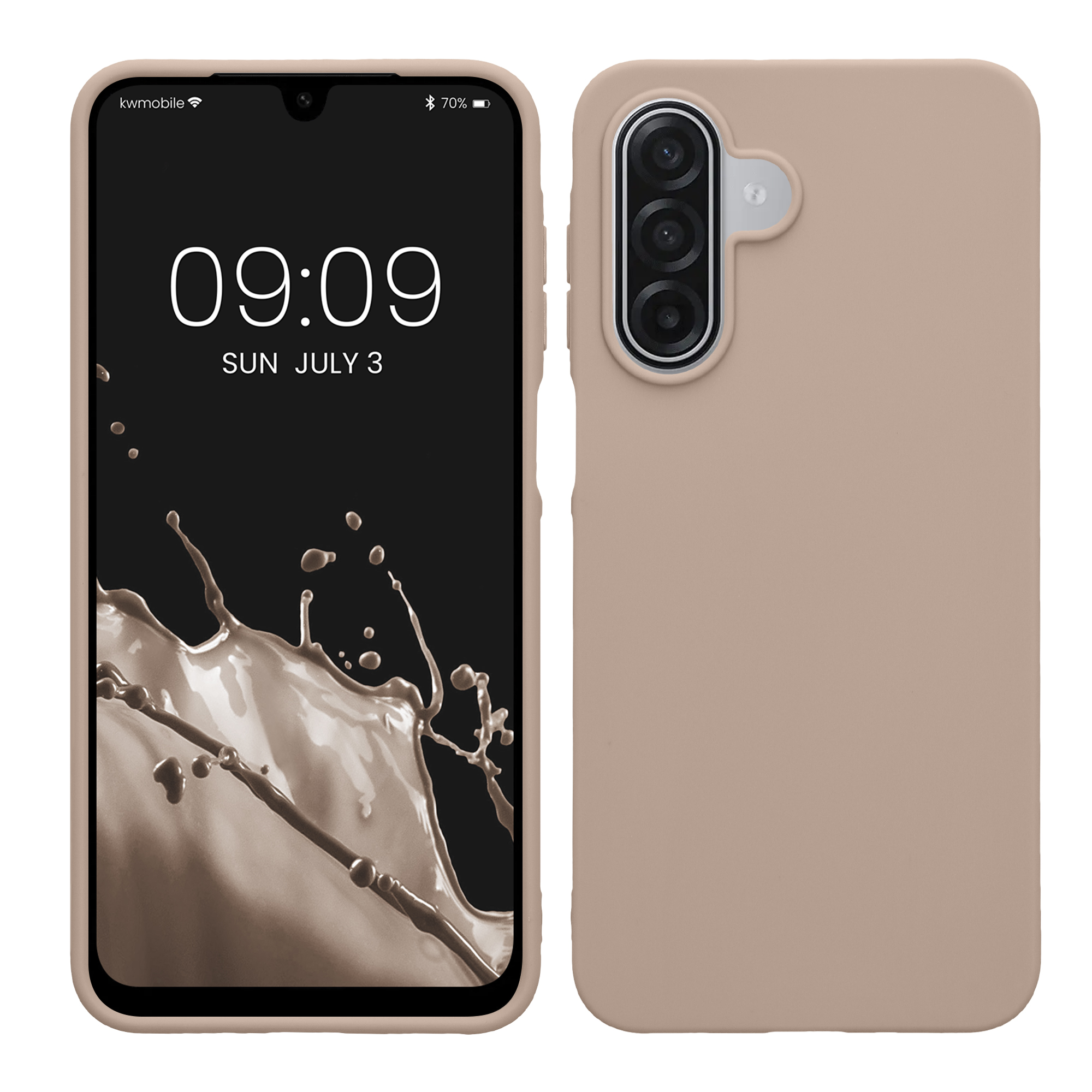 Pouzdro pro Samsung Galaxy A18 4G / 5G kwmobile TPU - matná krémová