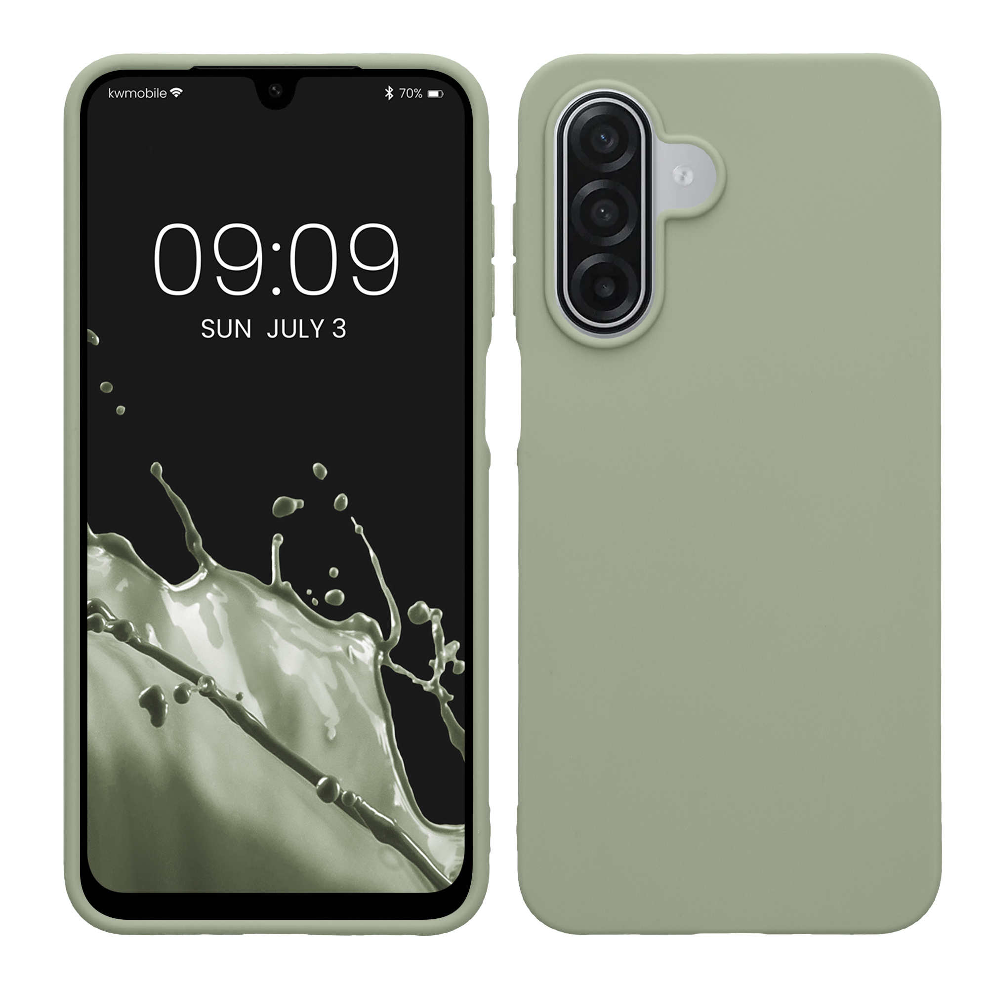 Pouzdro pro Samsung Galaxy A18 4G / 5G kwmobile TPU - šedozelená