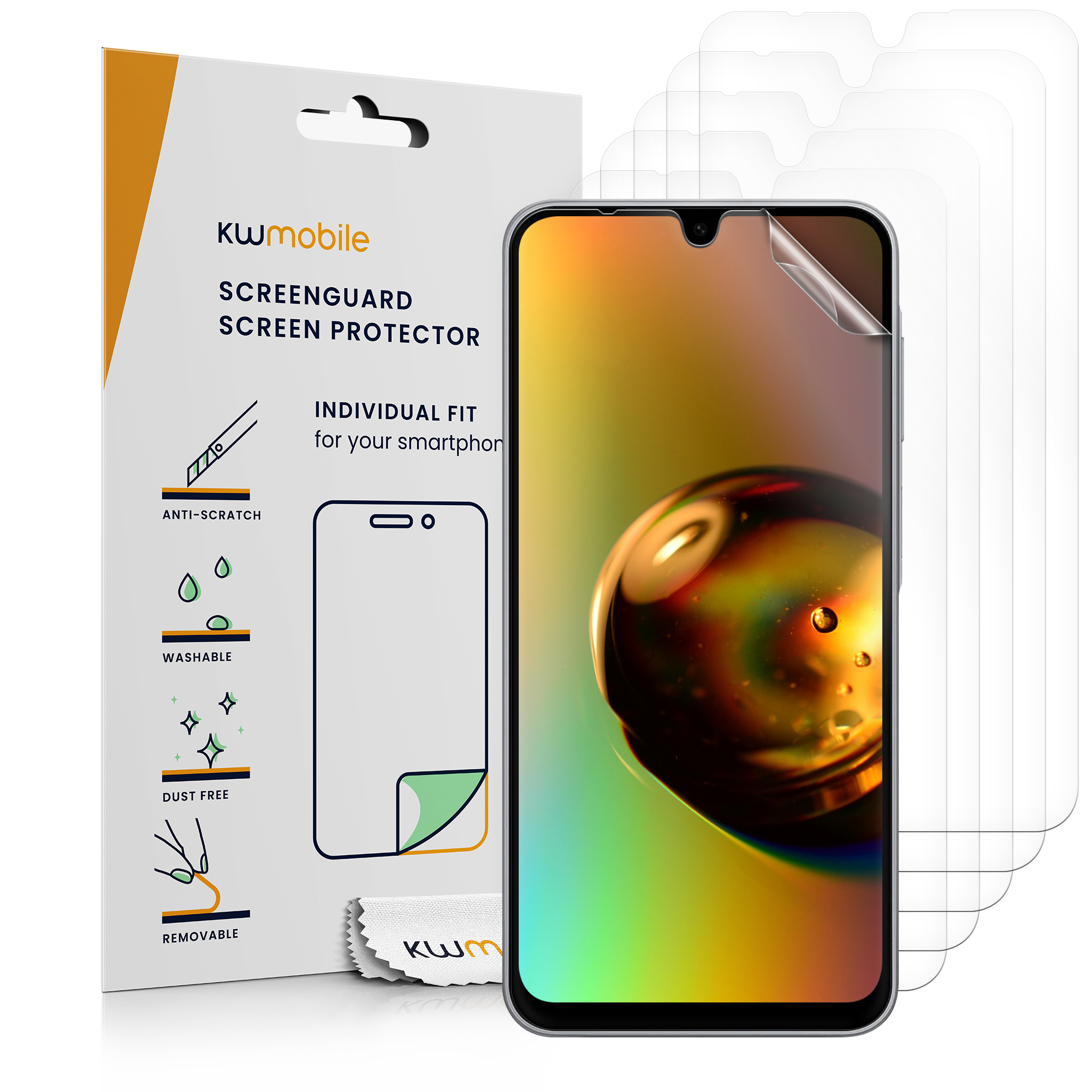 Ochranné fólie na displej pro Samsung Galaxy A18 4G / 5G kwmobile - 6x ultra čiré transparentní fólie na telefon