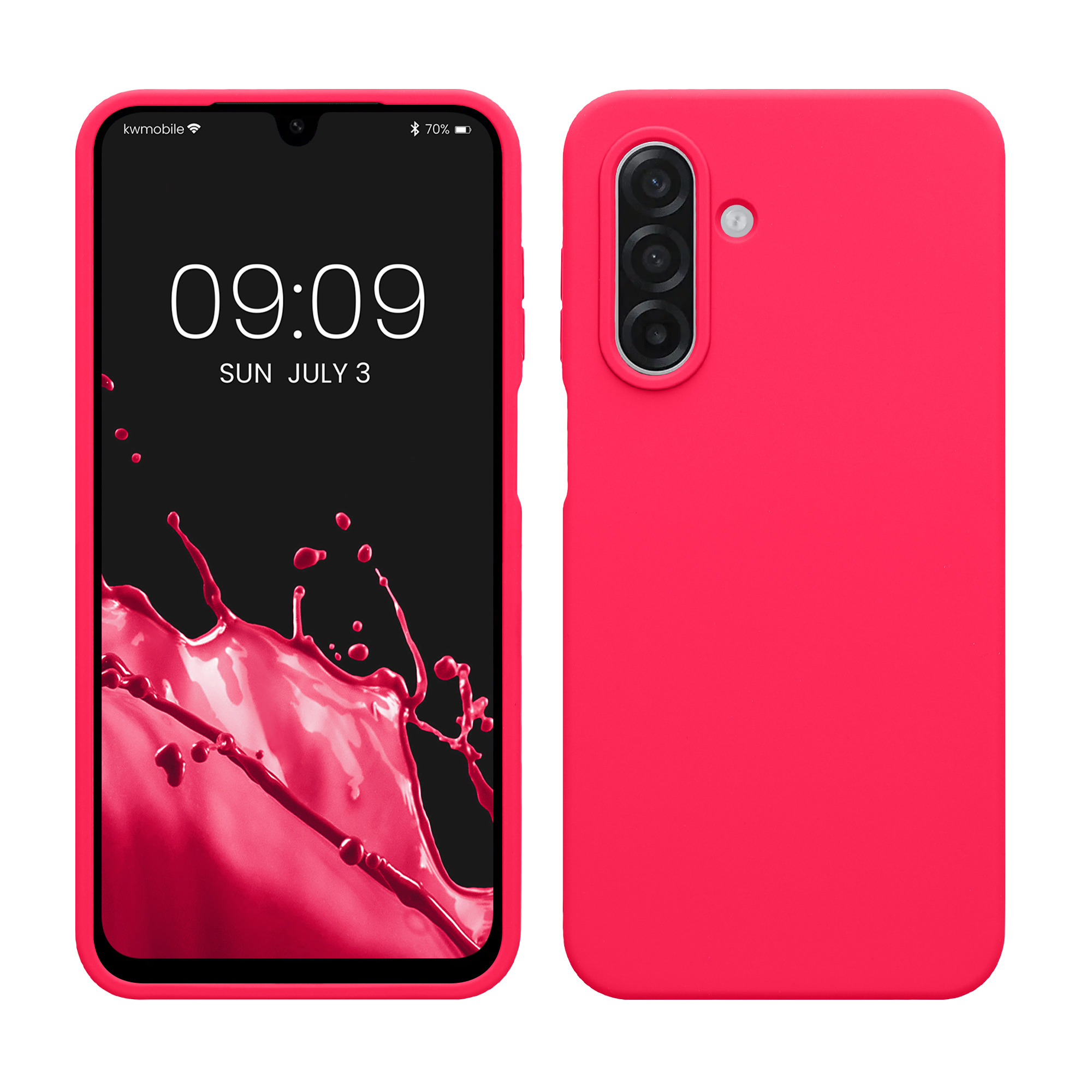 Pouzdro pro Samsung Galaxy A18 4G / 5G kwmobile silikonové - neonově růžová