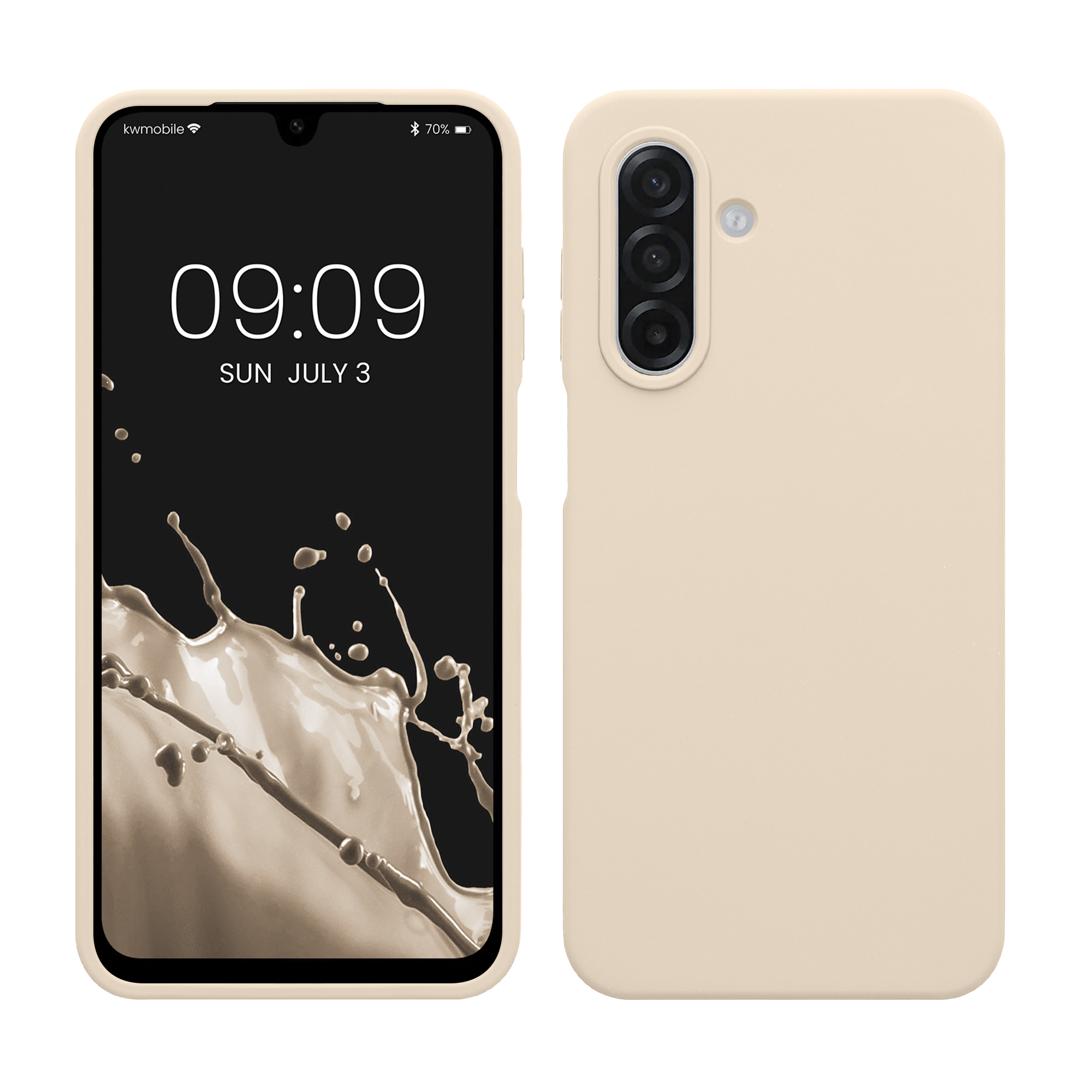 Pouzdro pro Samsung Galaxy A18 4G / 5G kwmobile silikonové - matná krémová