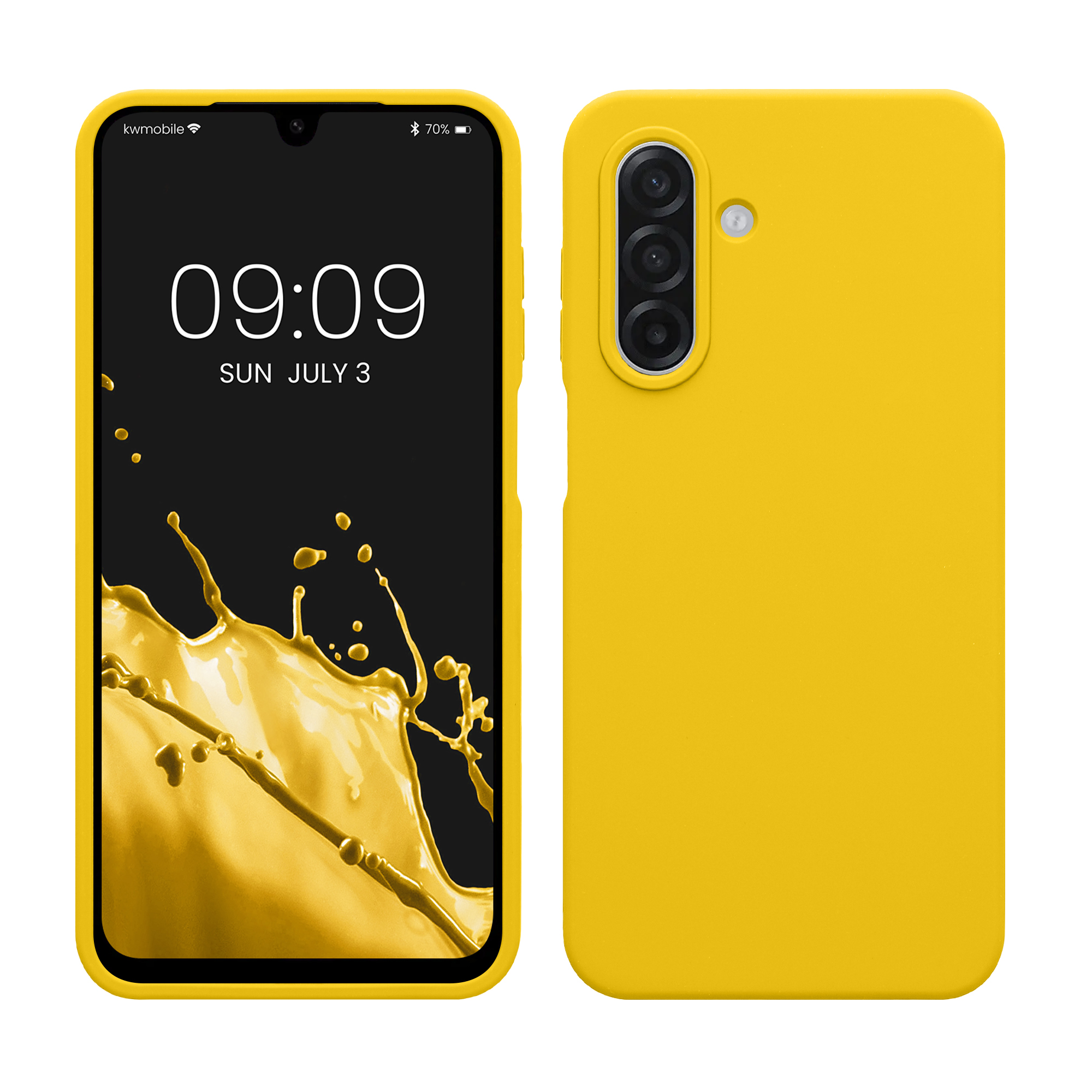 Pouzdro pro Samsung Galaxy A18 4G / 5G kwmobile silikonové - zářivě žlutá