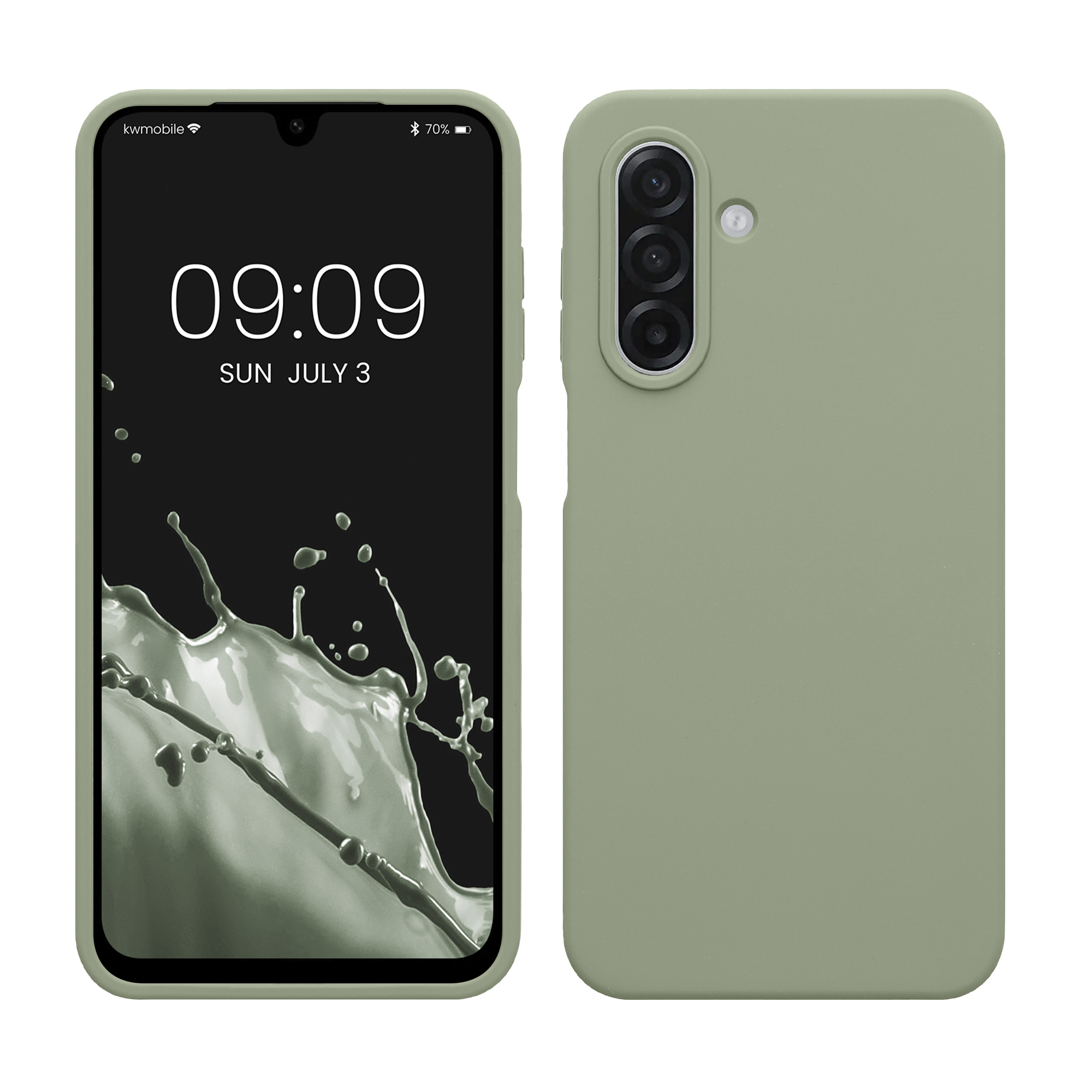 Pouzdro pro Samsung Galaxy A18 4G / 5G kwmobile silikonové - šedozelená