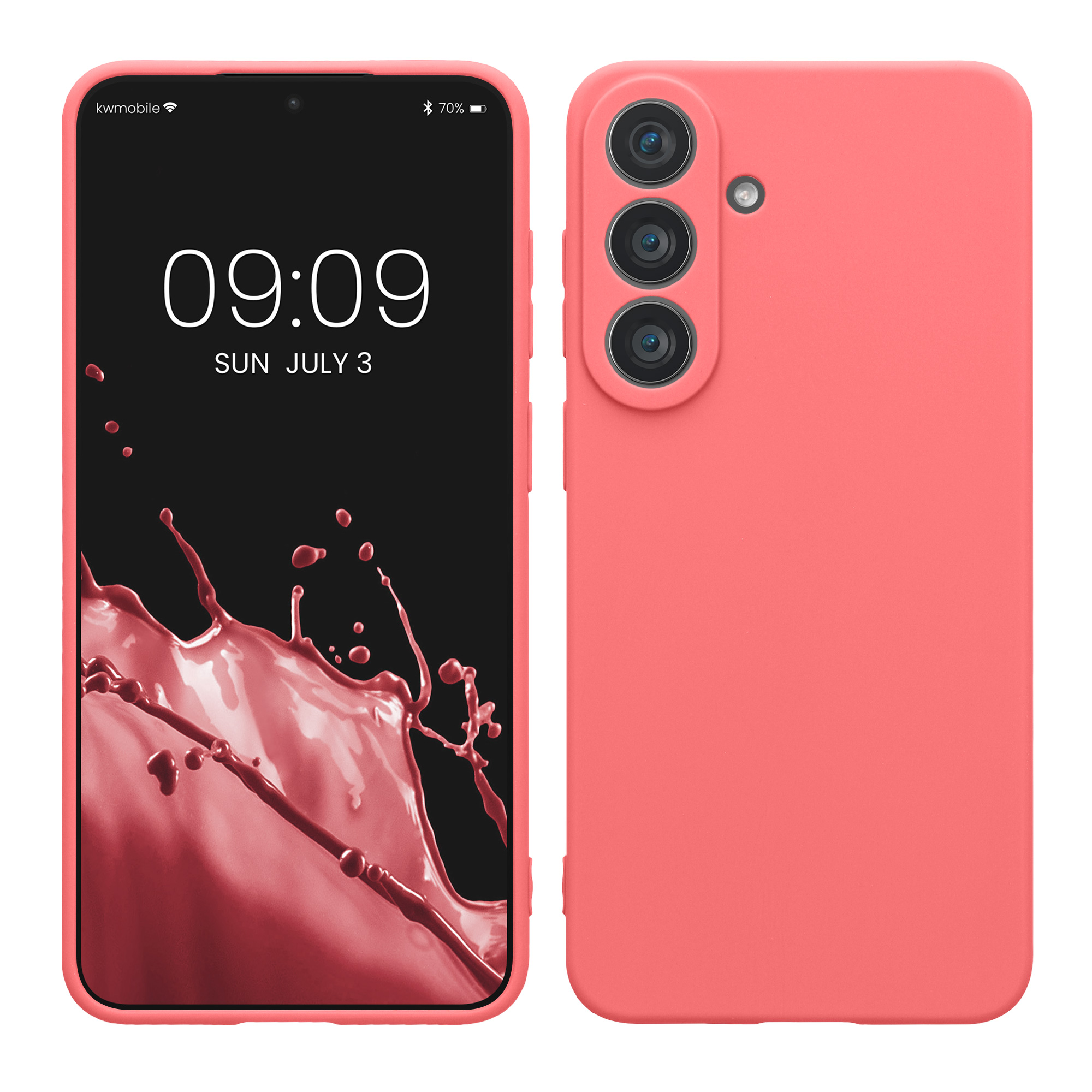 Tenký matný TPU kryt pro Samsung Galaxy S26 FE kwmobile ‑ neonově korálová