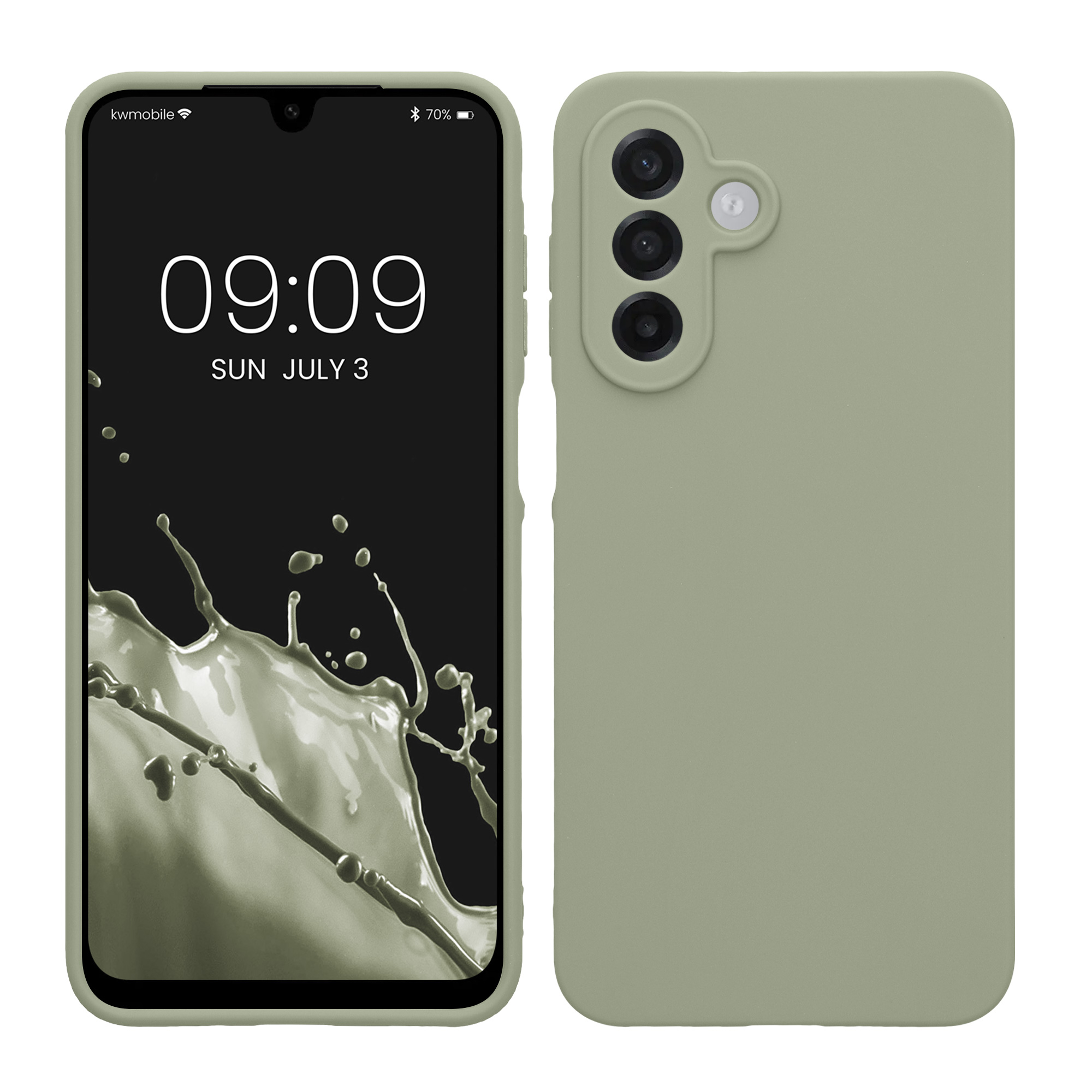 Kryt na mobil Samsung Galaxy A18 4G / 5G, tenký - kwmobile, šedozelený
