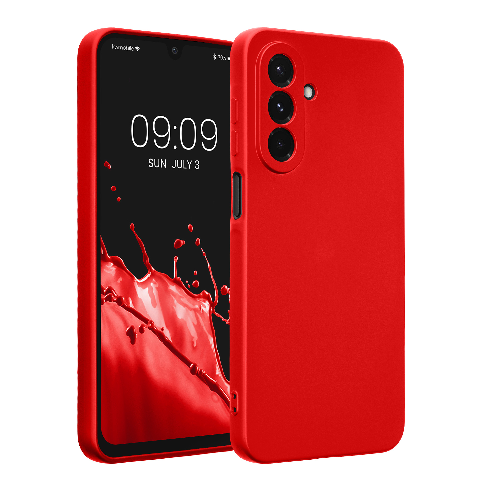 Kryt na mobil Samsung Galaxy A18 4G / 5G - kwmobile, metalický tmavě červený