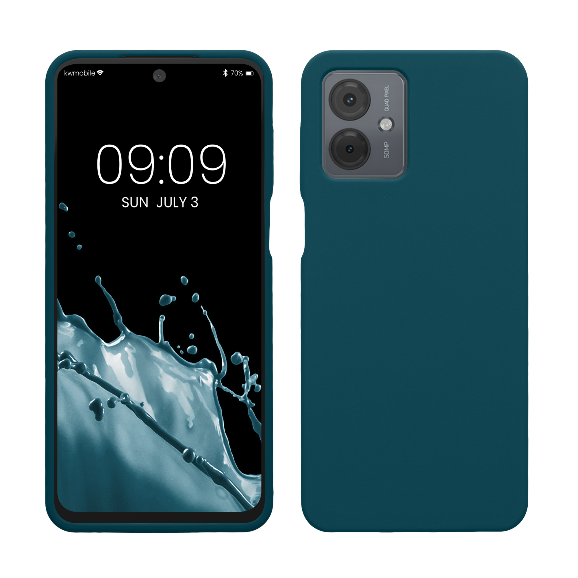Silikonový kryt kwmobile pro Motorola Moto G14 - Petrolejová