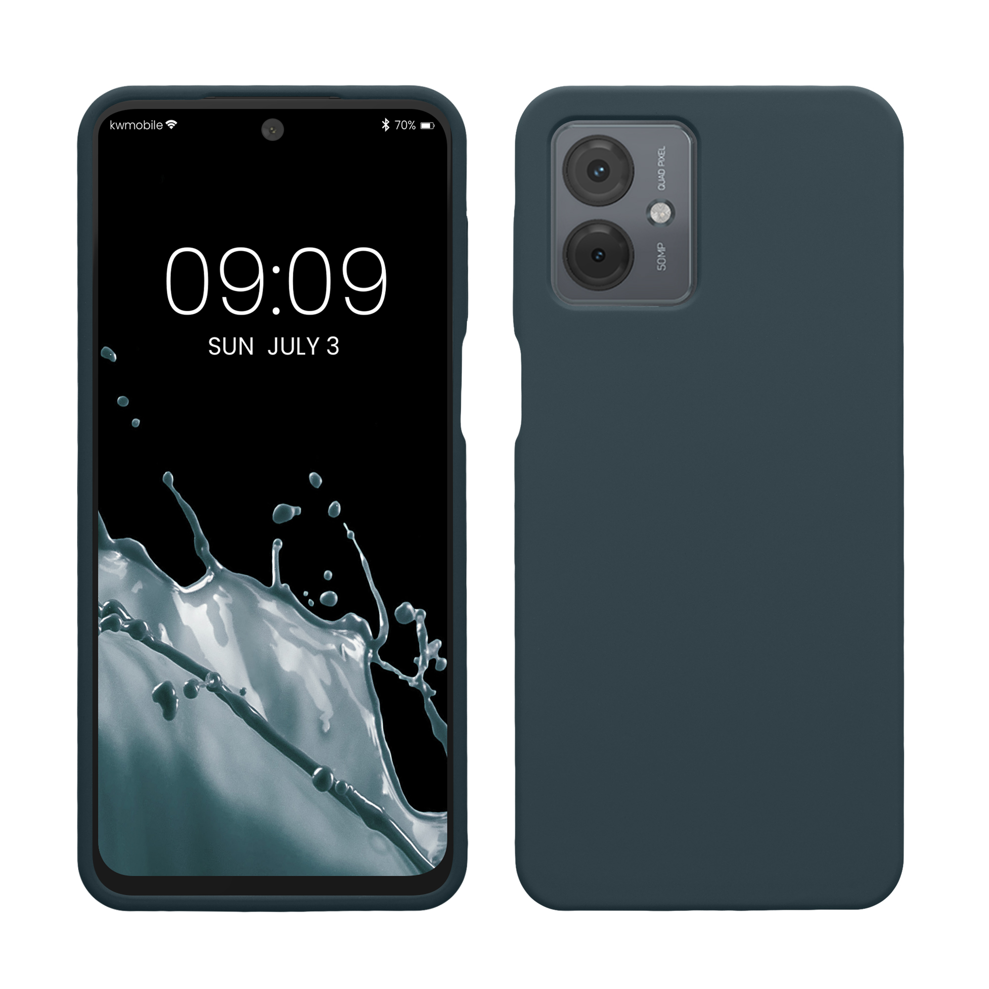 Pouzdro pro Motorola Moto G14 kwmobile silikonové - tmavá antracitová