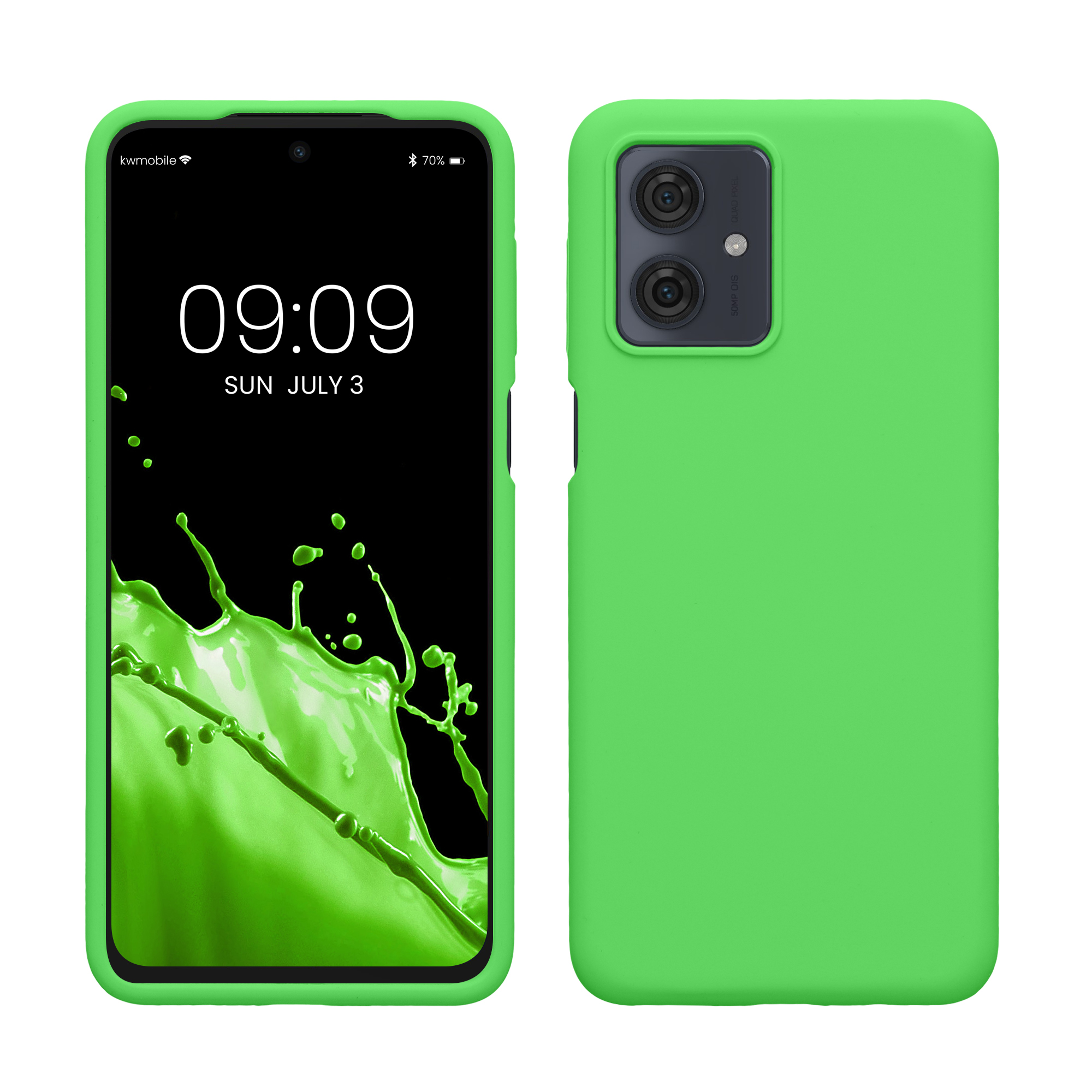 Pouzdro pro Motorola Moto G54 5G kwmobile silikonové - limetkově zelená