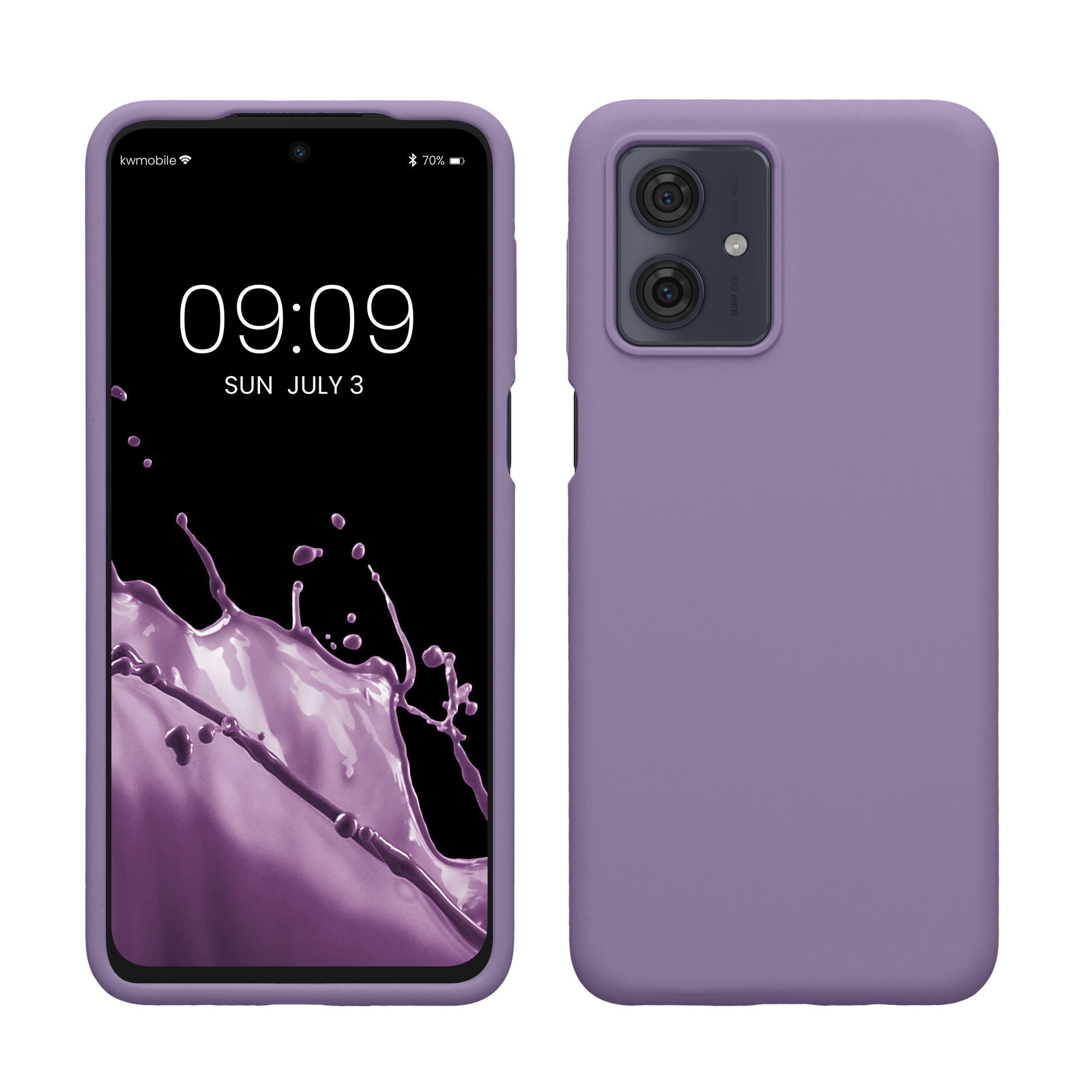 Silikonový kryt kwmobile pro Motorola Moto G54 5G - Fialová