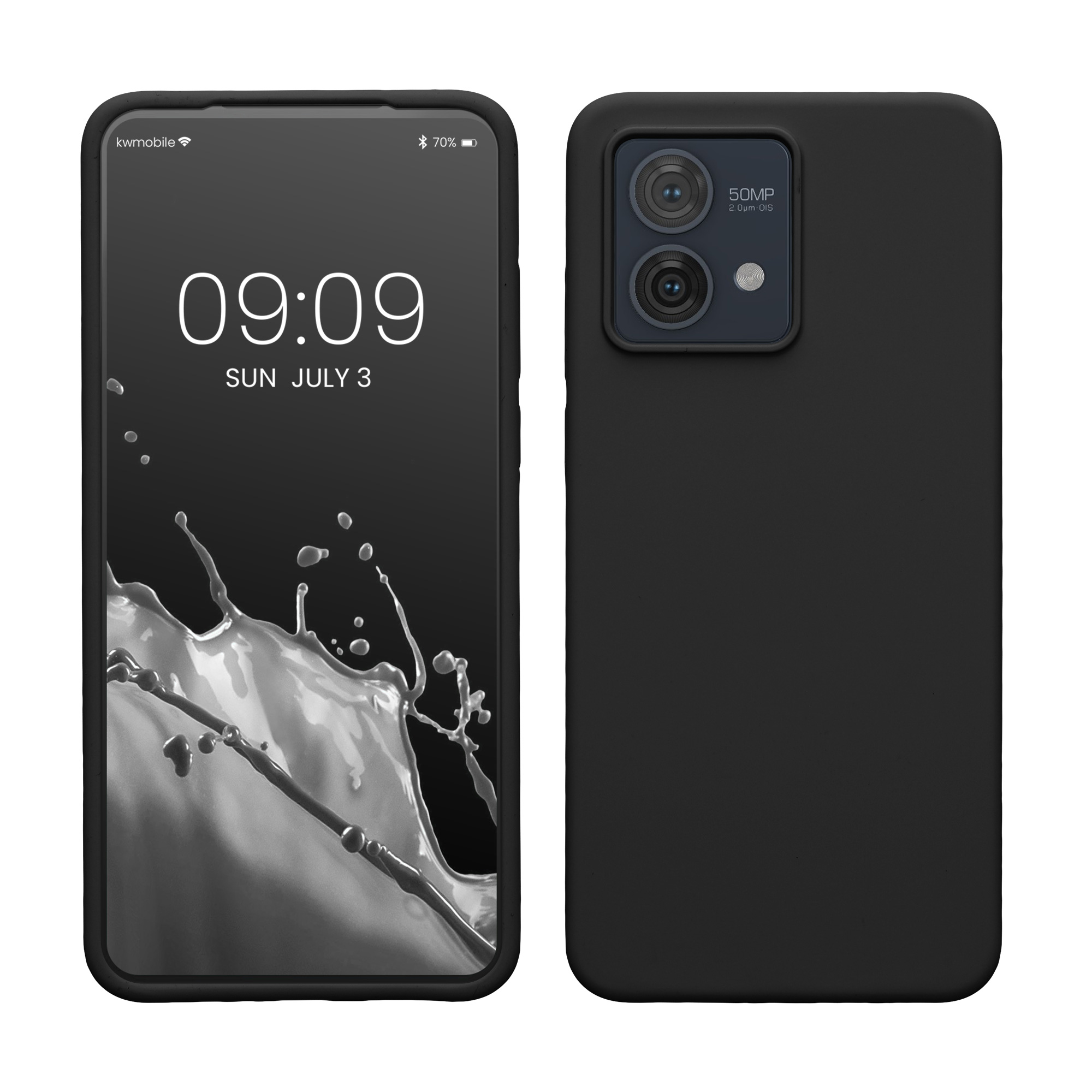 Kwmobile Silikonový kryt Motorola Moto G84 5G černá