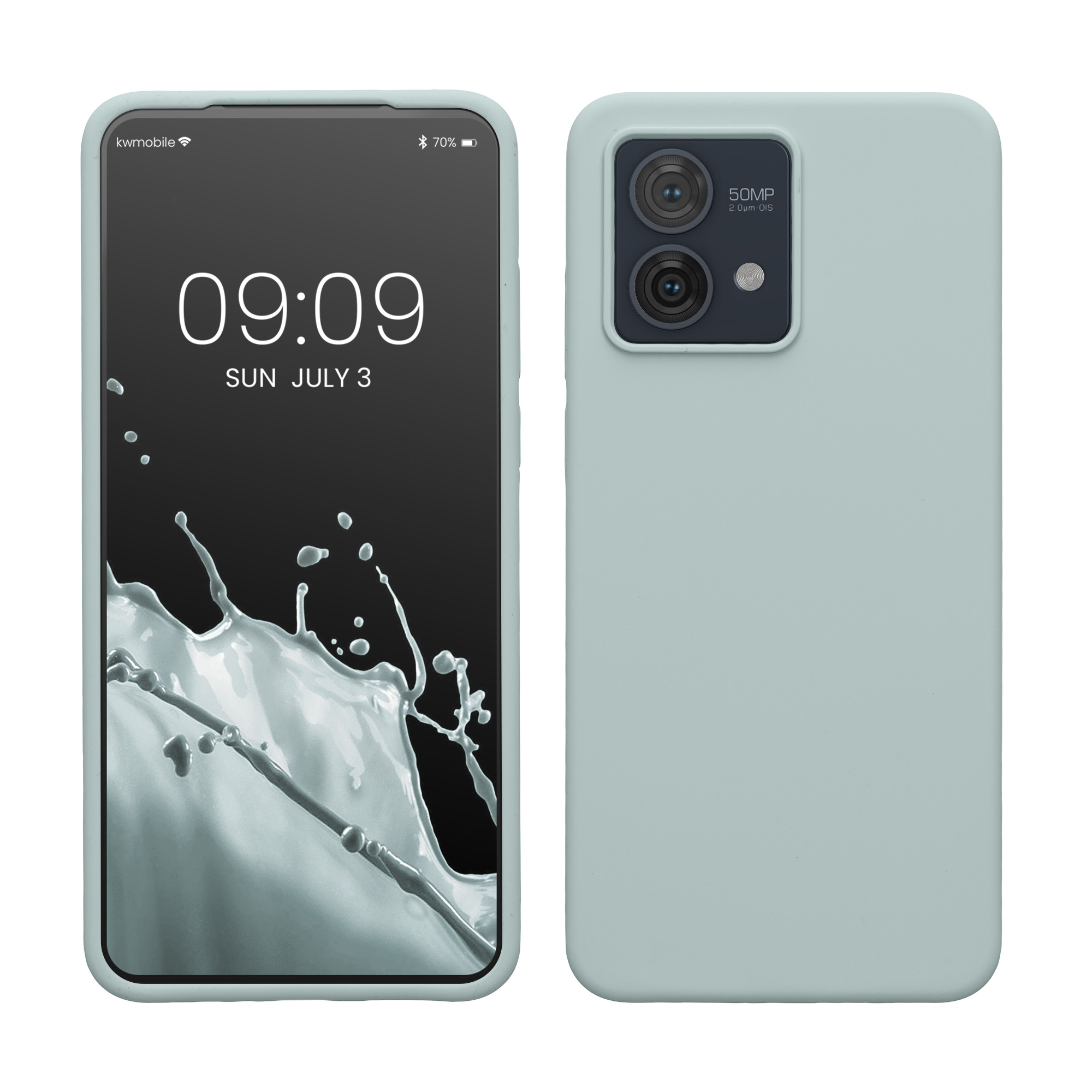 Kwmobile Silikonový kryt Motorola Moto G84 5G mintová