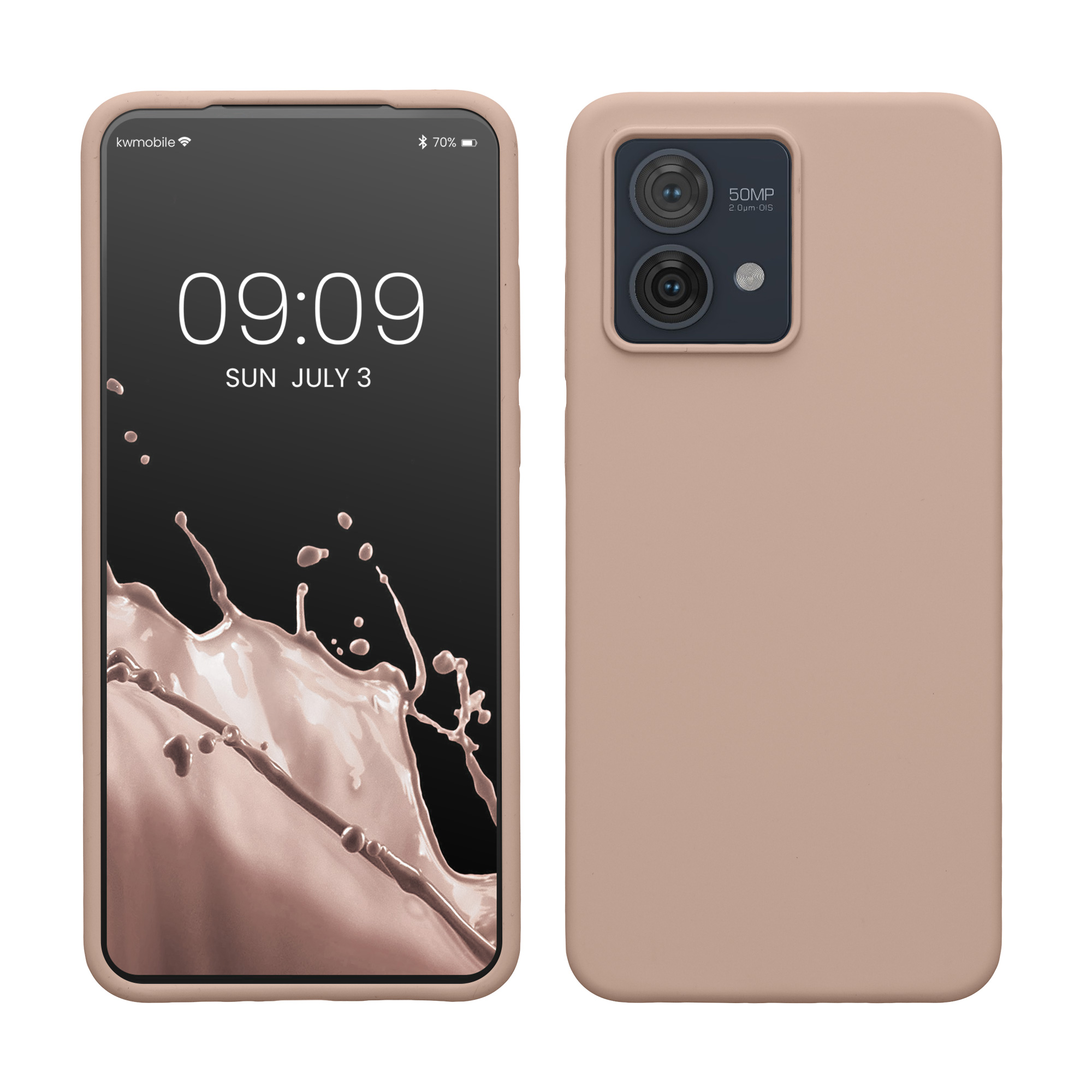 Kwmobile Silikonový kryt Motorola Moto G84 5G pudrově růžová