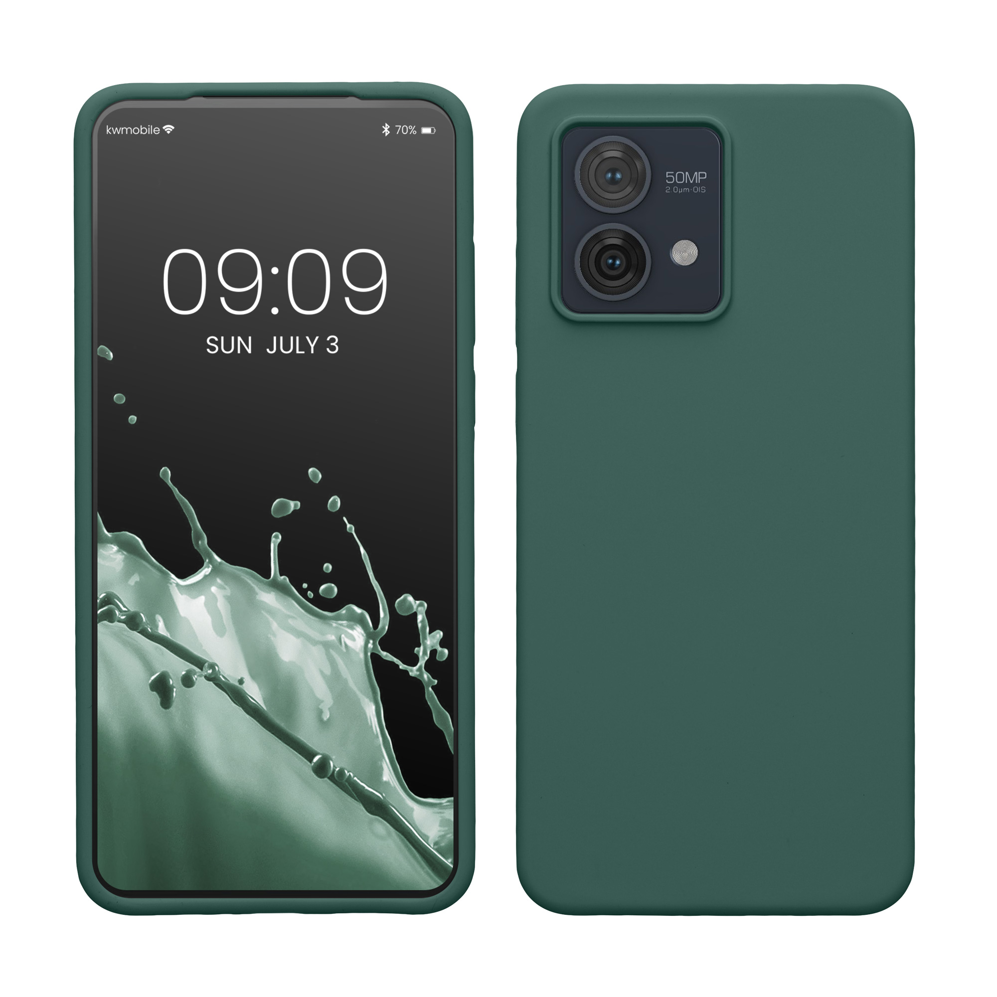Kwmobile Silikonový kryt Motorola Moto G84 5G lesní zelená