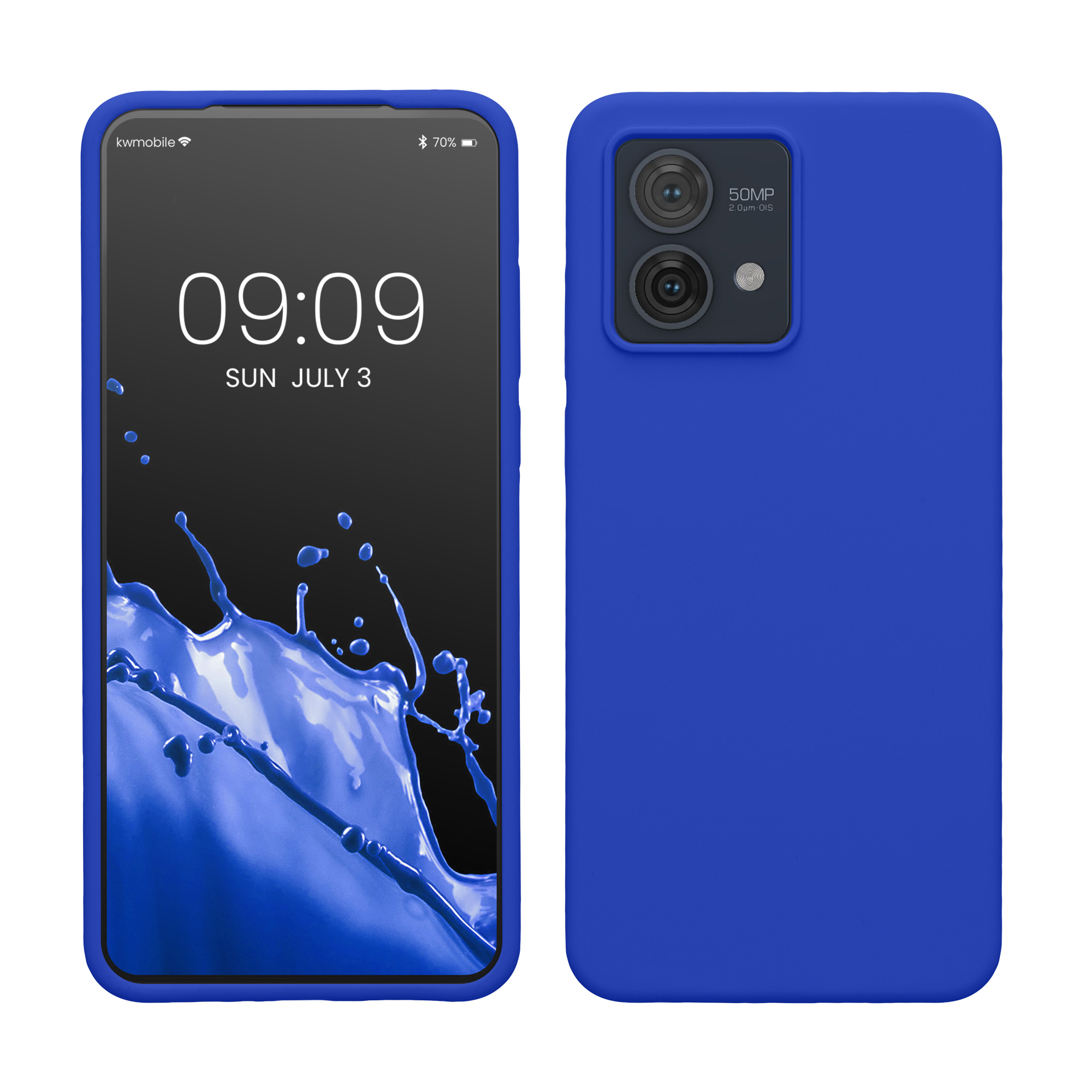 Kwmobile Silikonový kryt Motorola Moto G84 5G baltsky modrá