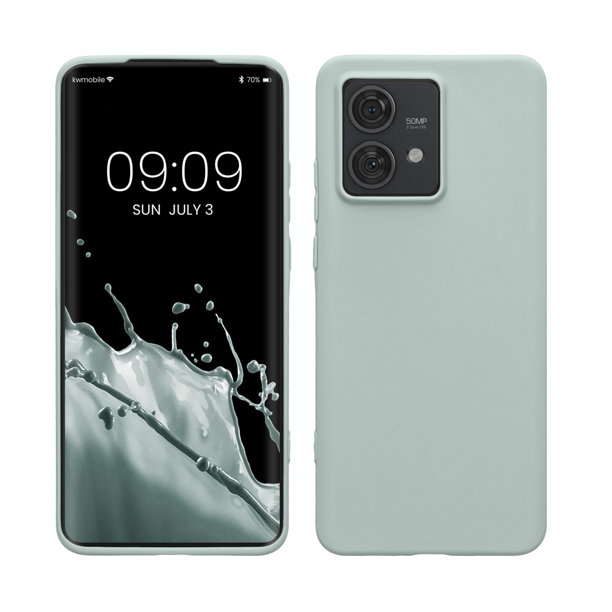 TPU kryt pro Motorola Edge 40 Neo, nárazuvzdorný, pro bezdrátové nabíjení kwmobile ‑ chladivá mátová