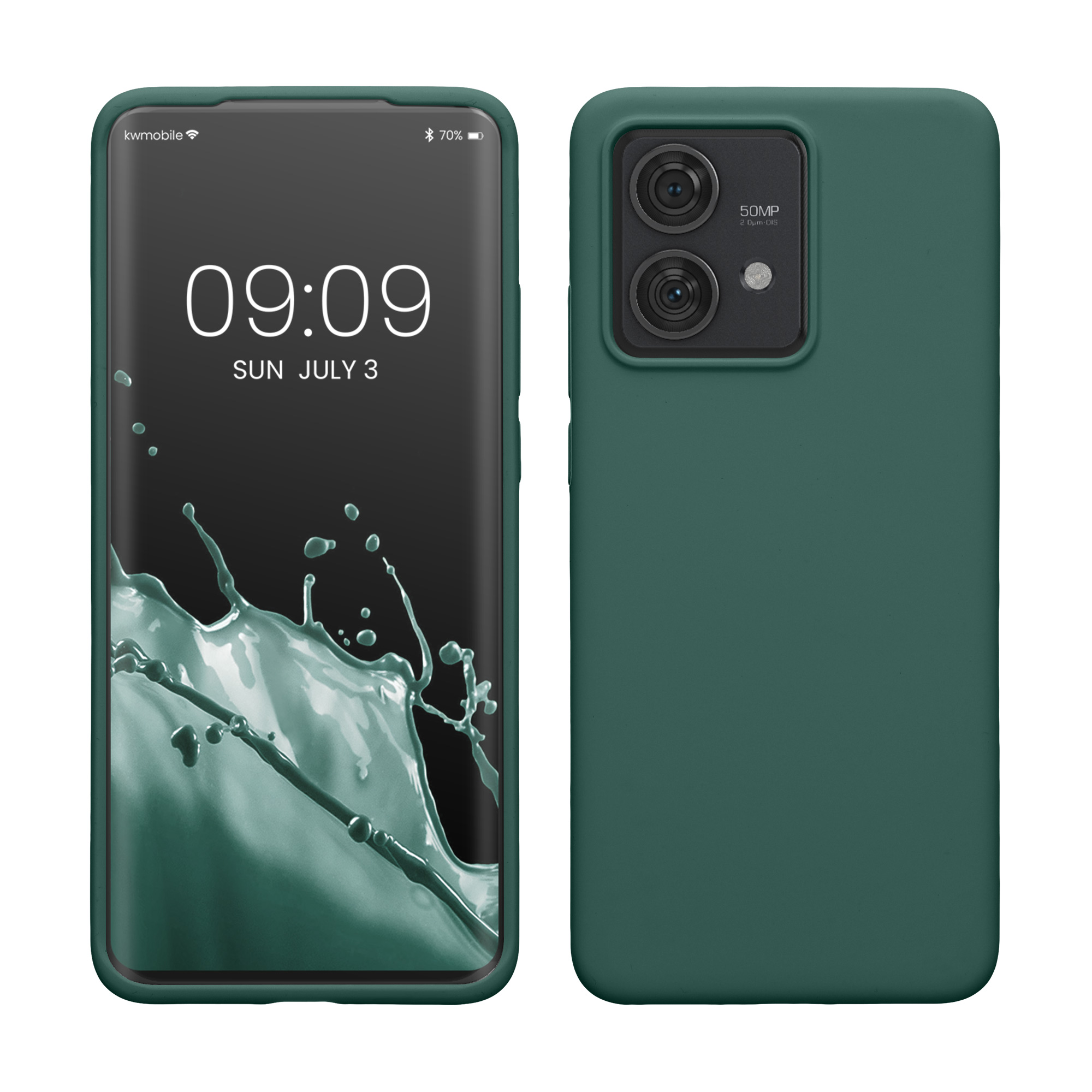 Kryt na mobil Motorola Edge 40 Neo kwmobile TPU lesní zelená