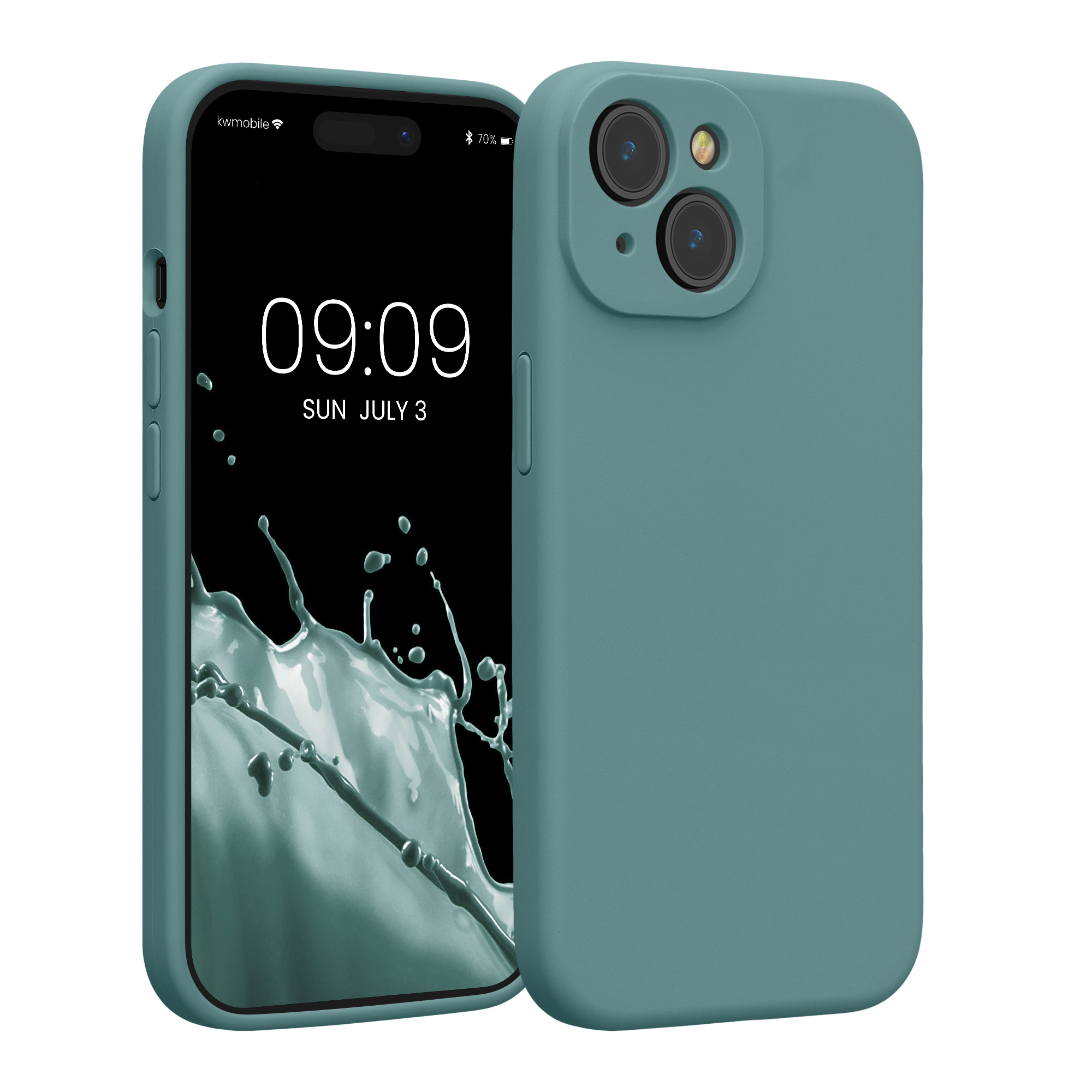 Pouzdro pro Apple iPhone 15 kwmobile tenké silikonové - arktická noc