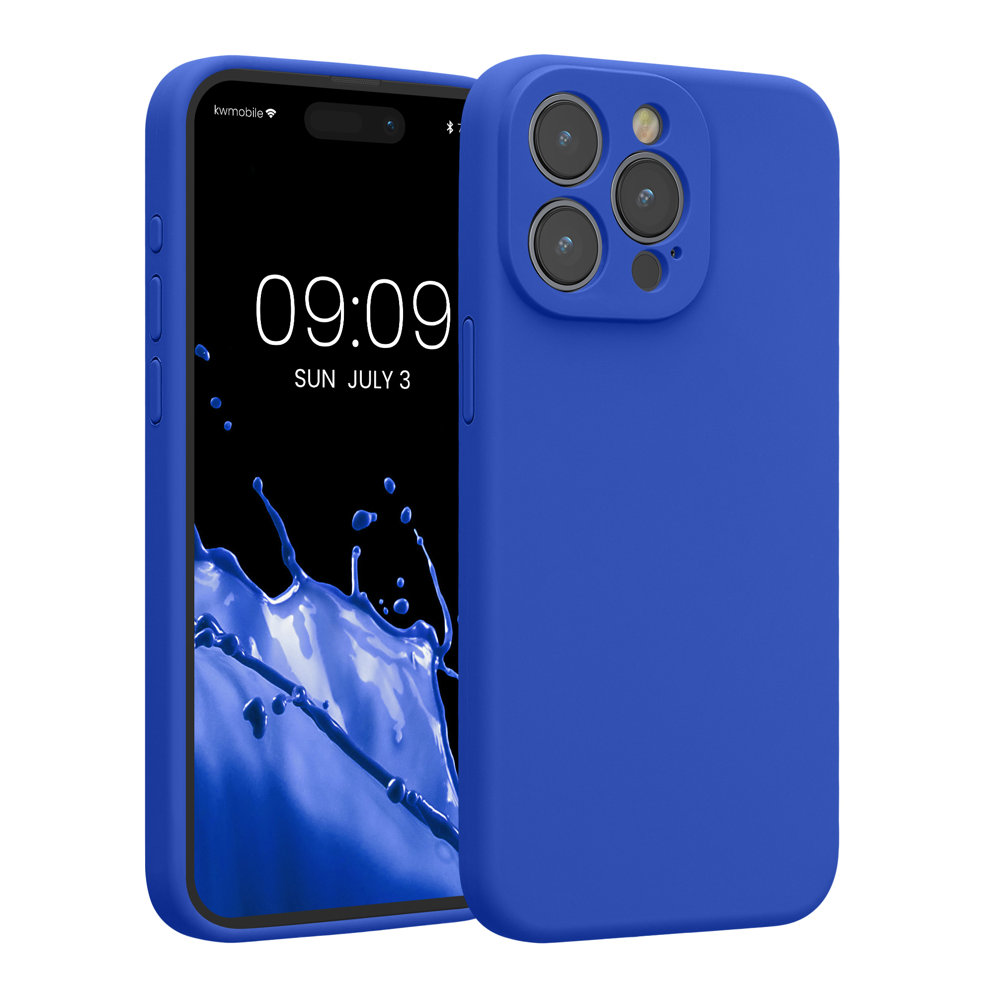 Silikonový kryt kwmobile pro iPhone 15 Pro Max - baltsky modrá