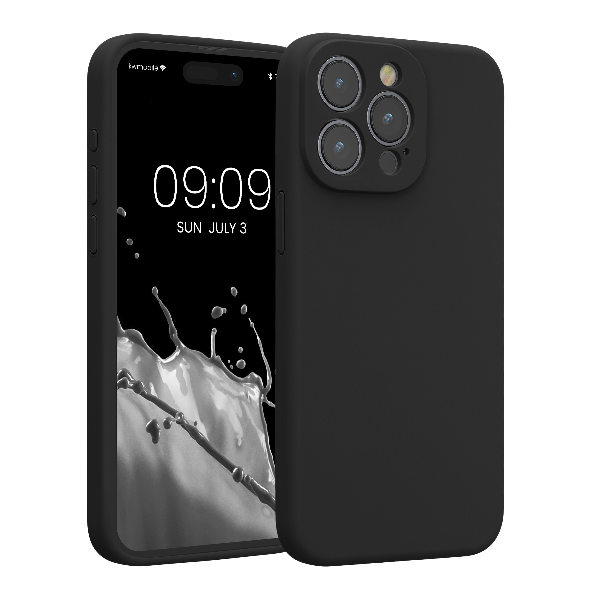 Silikonový kryt kwmobile pro iPhone 15 Pro Max - černá