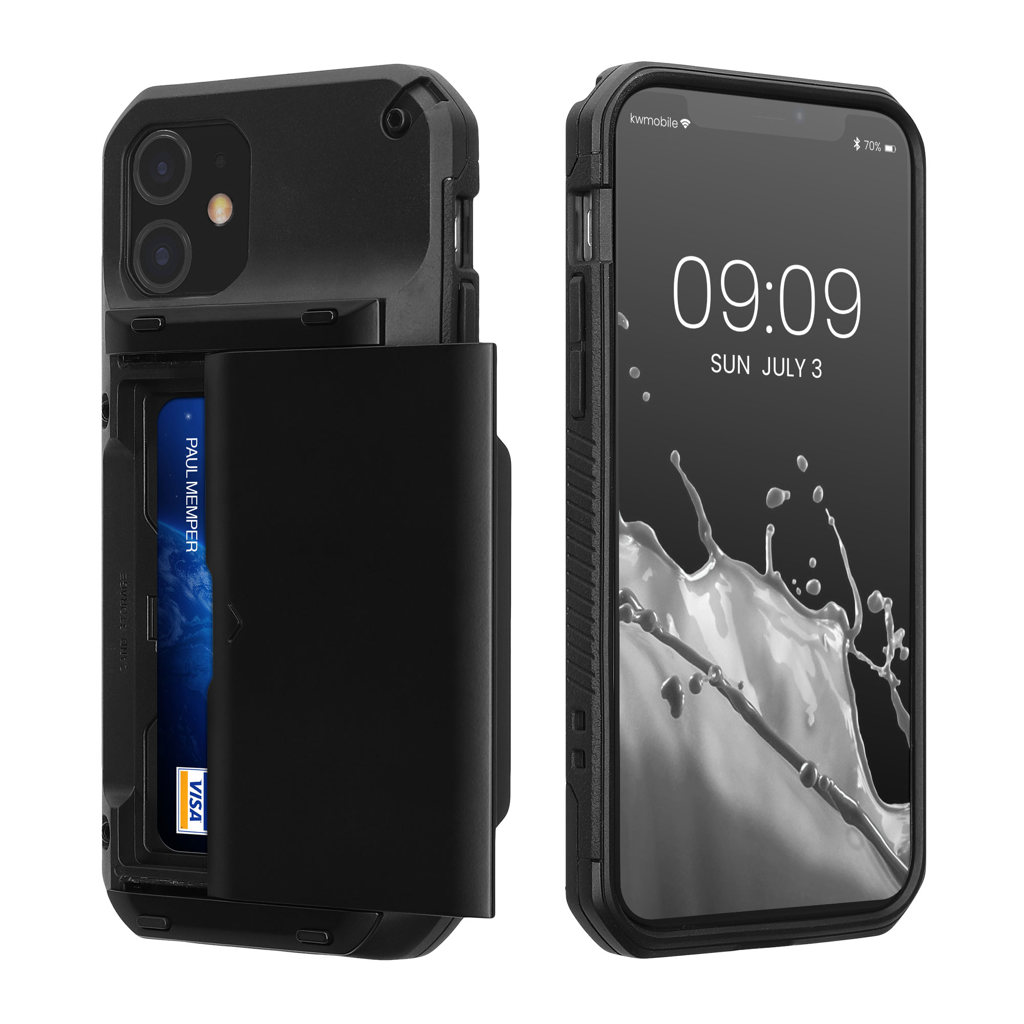Kryt na mobil kwmobile iPhone 11 Case - karta, černá
