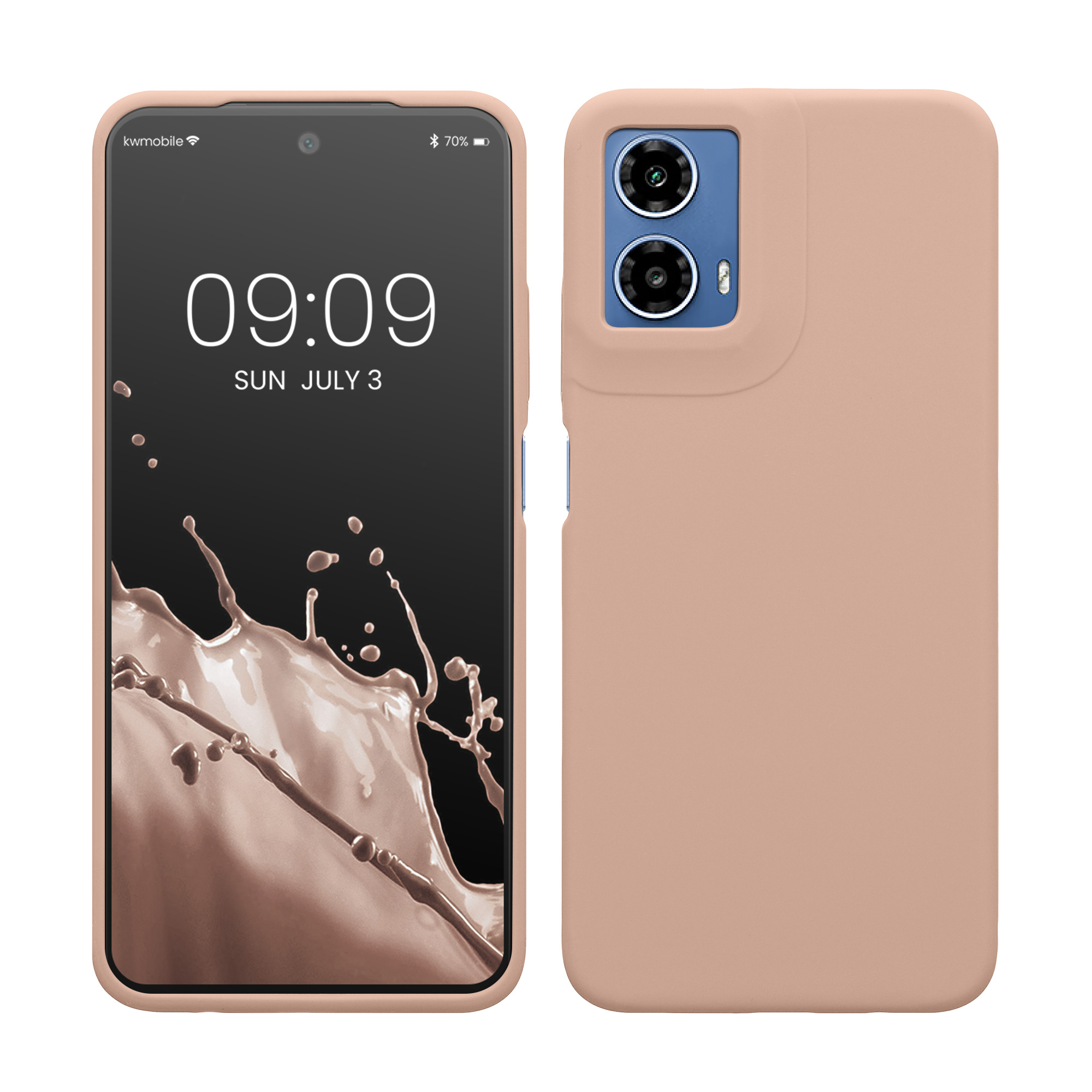 Silikonový kryt kwmobile pro Motorola Moto G34 5G - Pudrově růžová