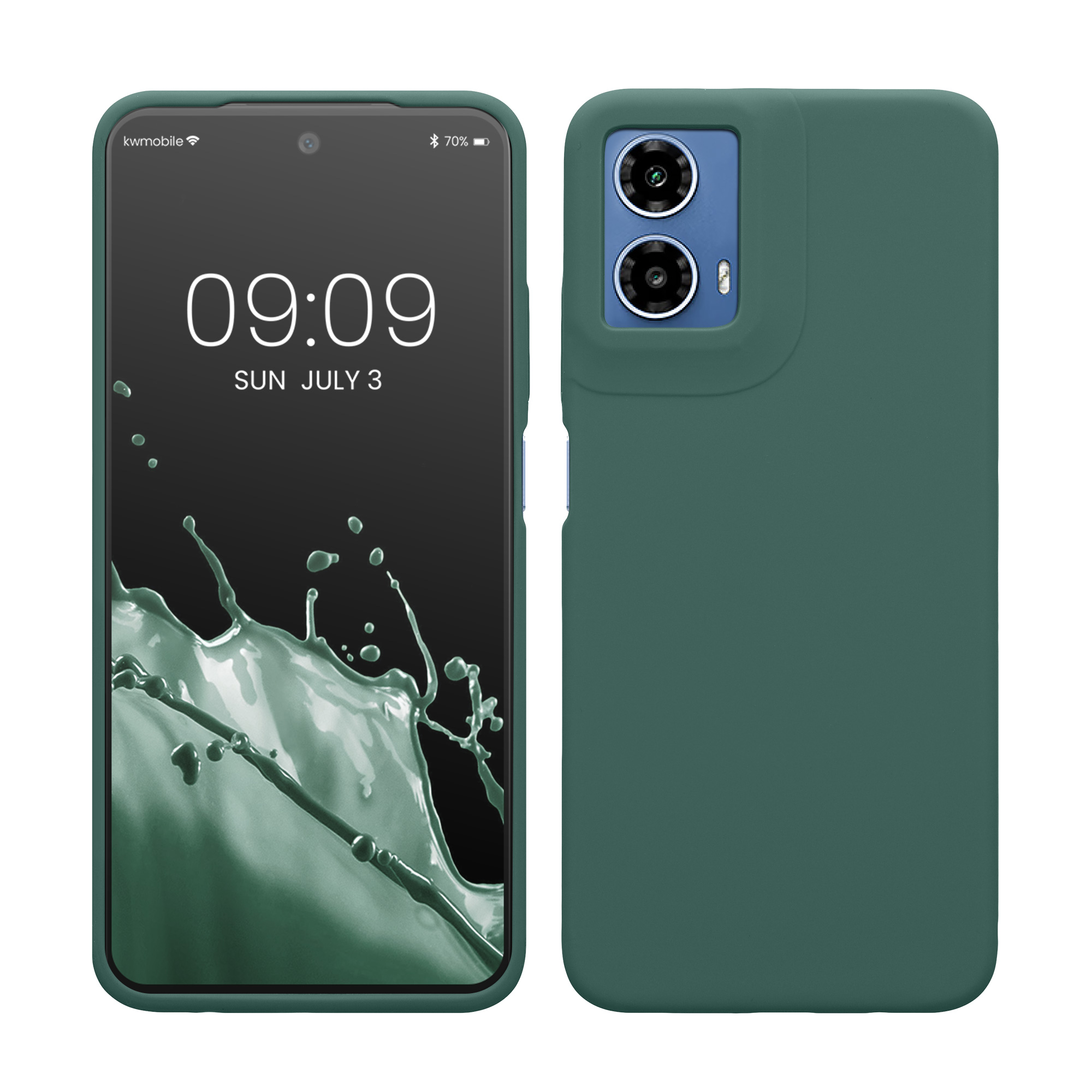 Kryt na mobil Motorola Moto G34 5G, nárazuvzdorný - kwmobile, lesní zelený