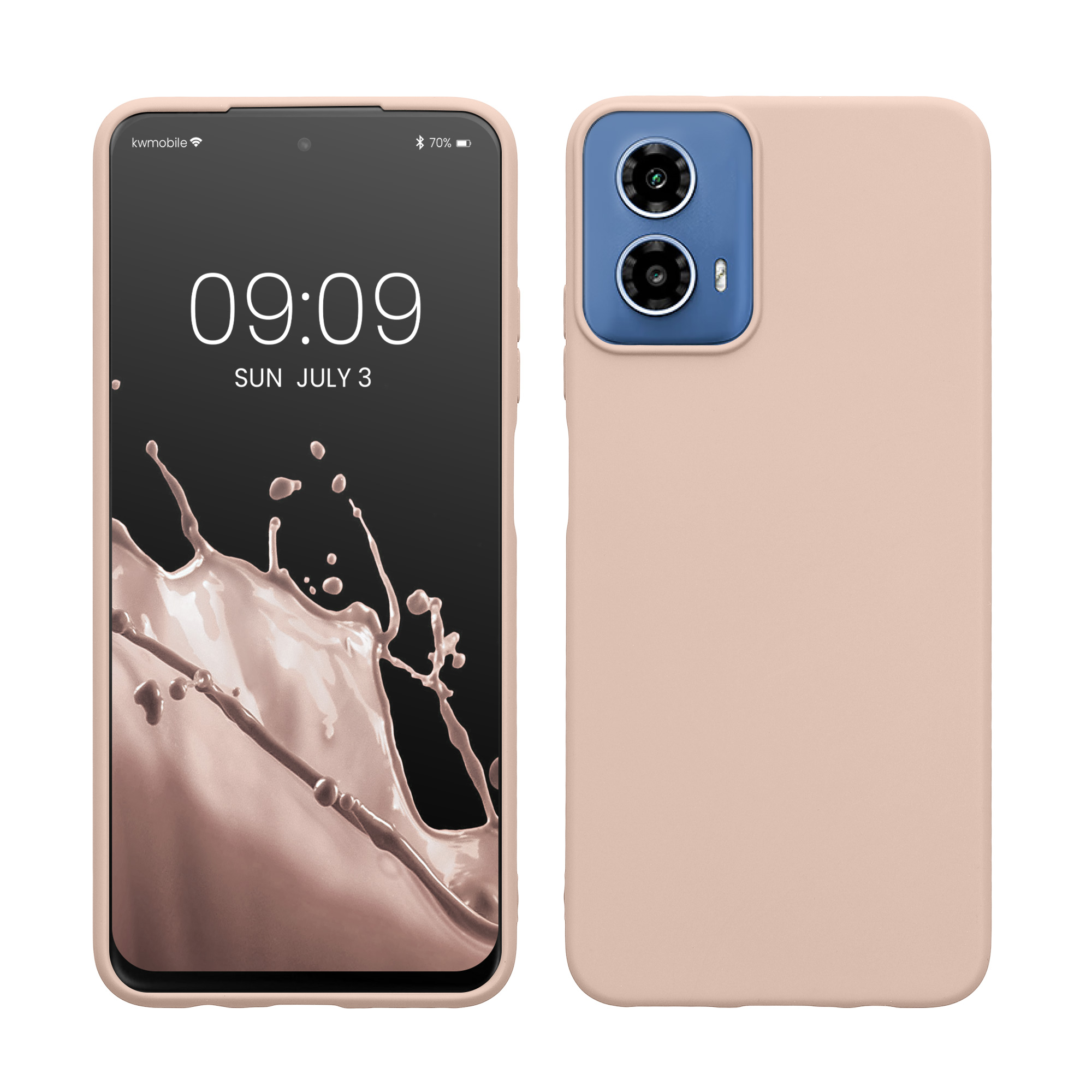 Silikonový kryt kwmobile pro Motorola Moto G34 5G - Motiv Coconut Swirl