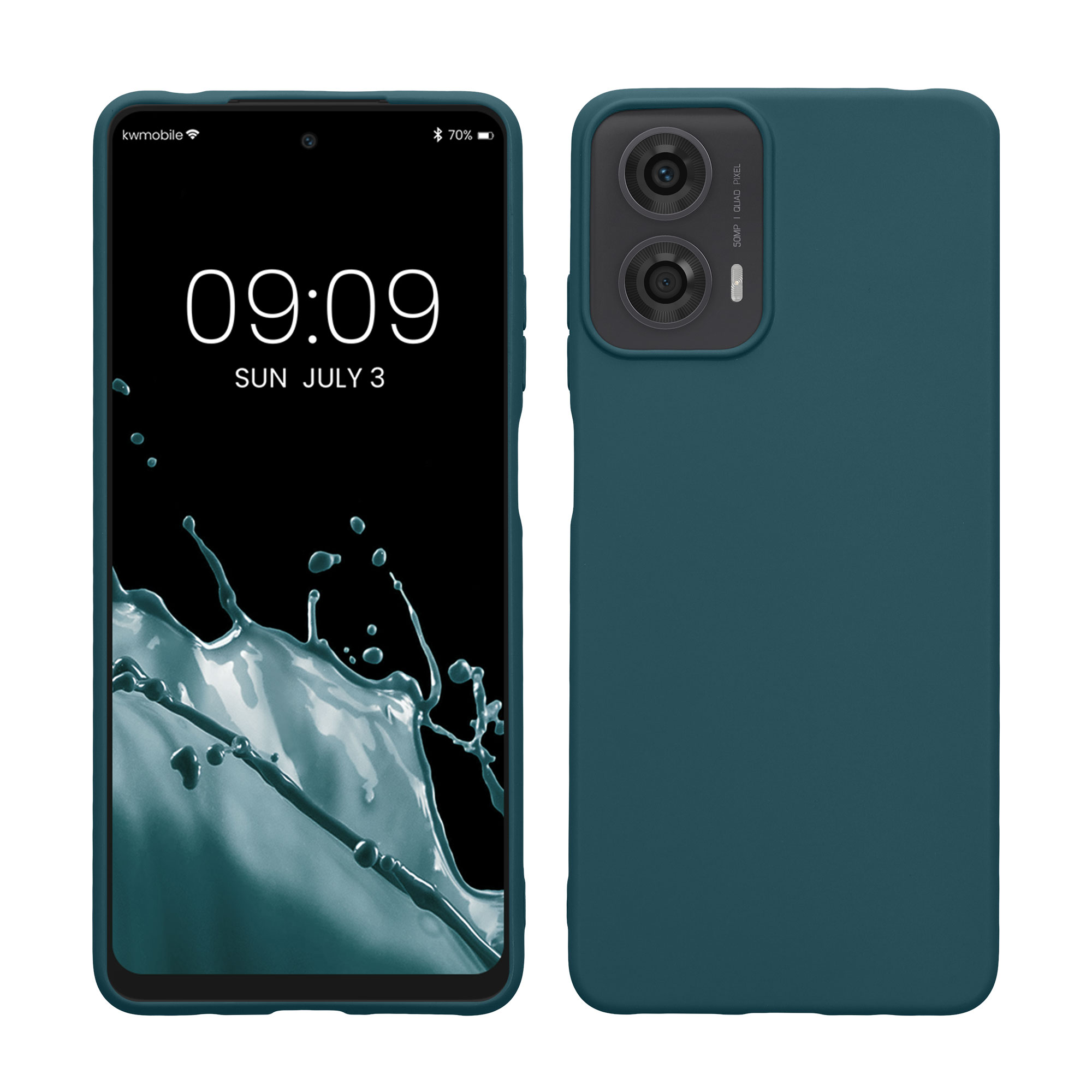 Silikonový kryt kwmobile pro Motorola Moto G24 / E14 / G04 / G04s - Petrolejová