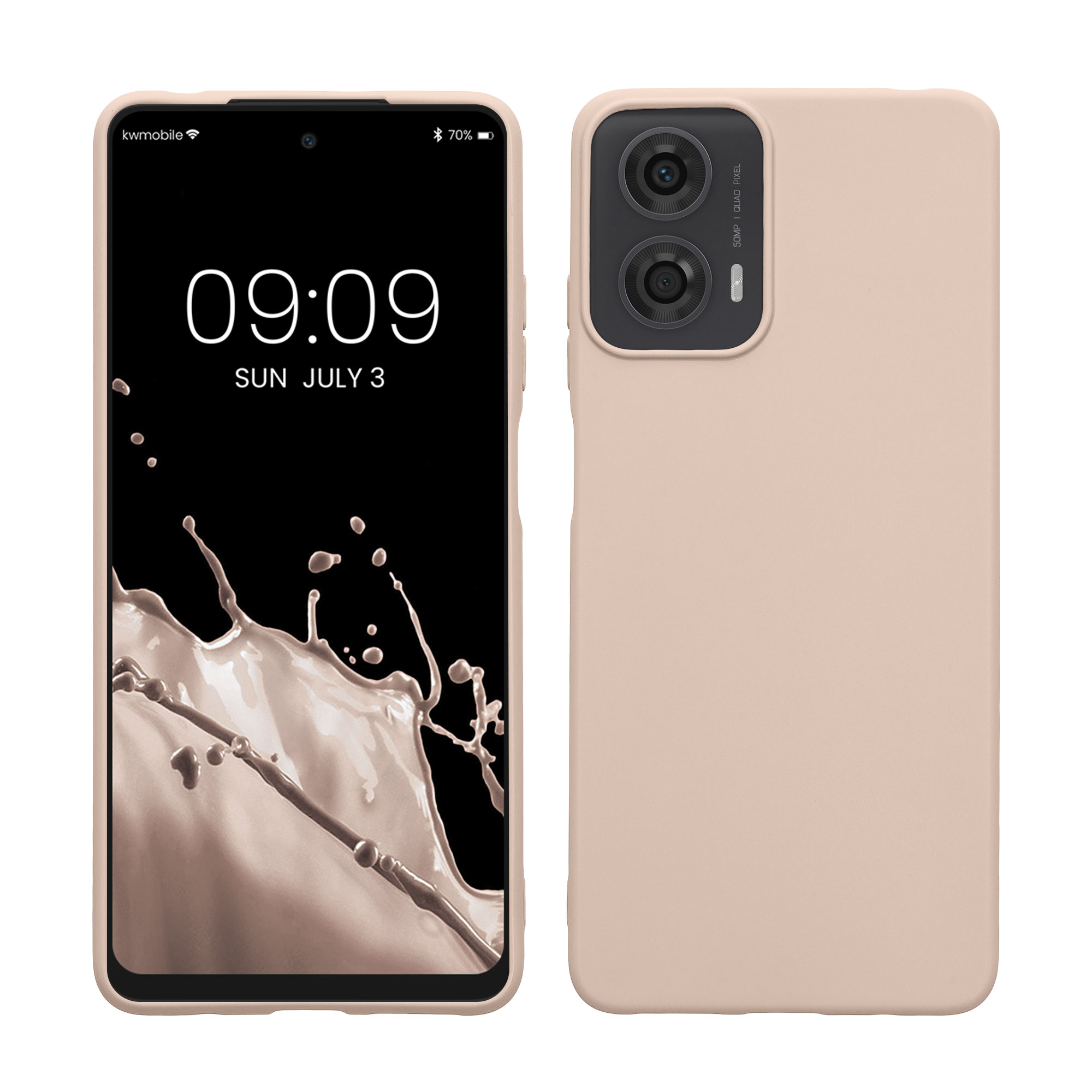 Pouzdro pro Motorola Moto G24 / E14 / G04 / G04s kwmobile TPU - kokosová