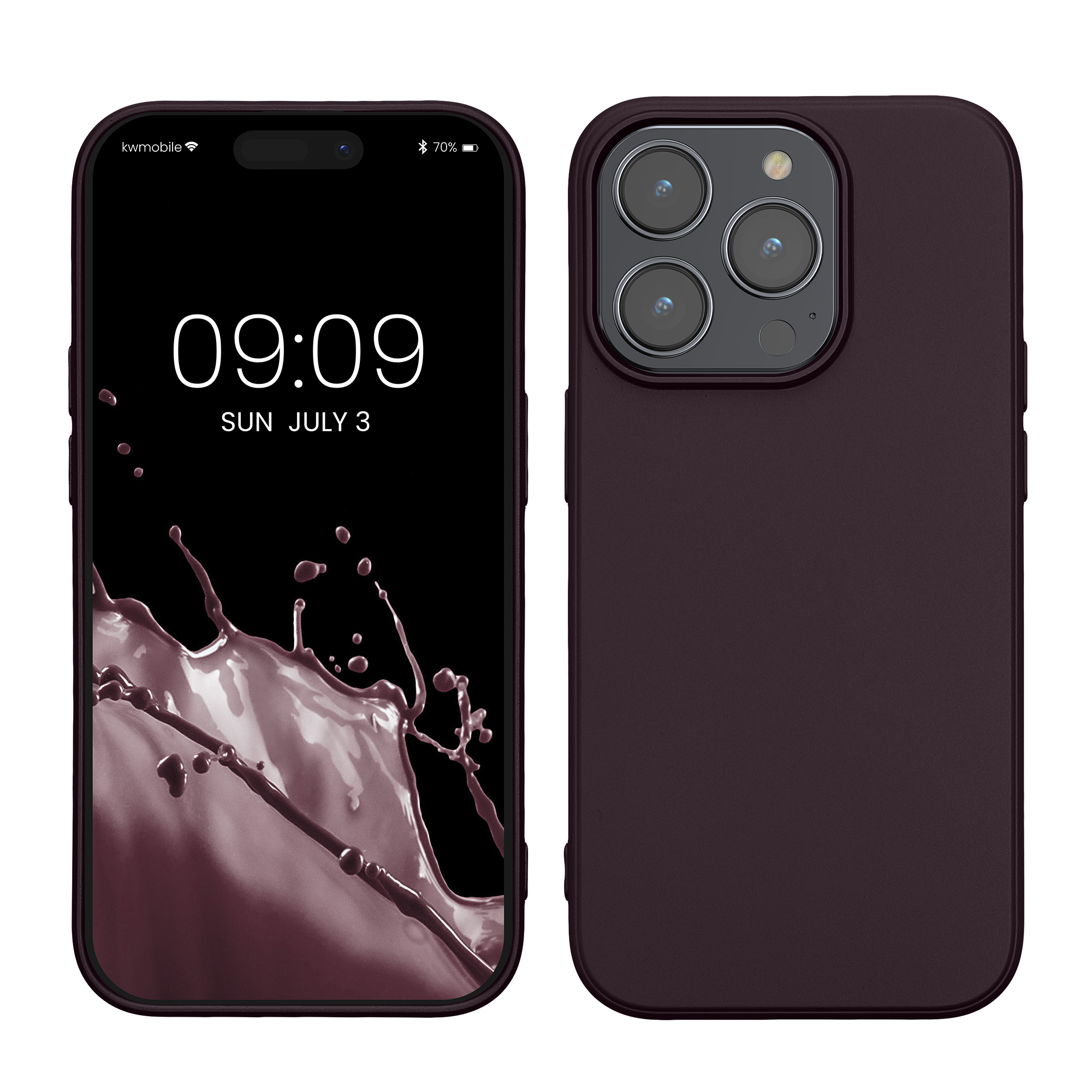 Kryt kwmobile slim iPhone 14 Pro Metallic Berry