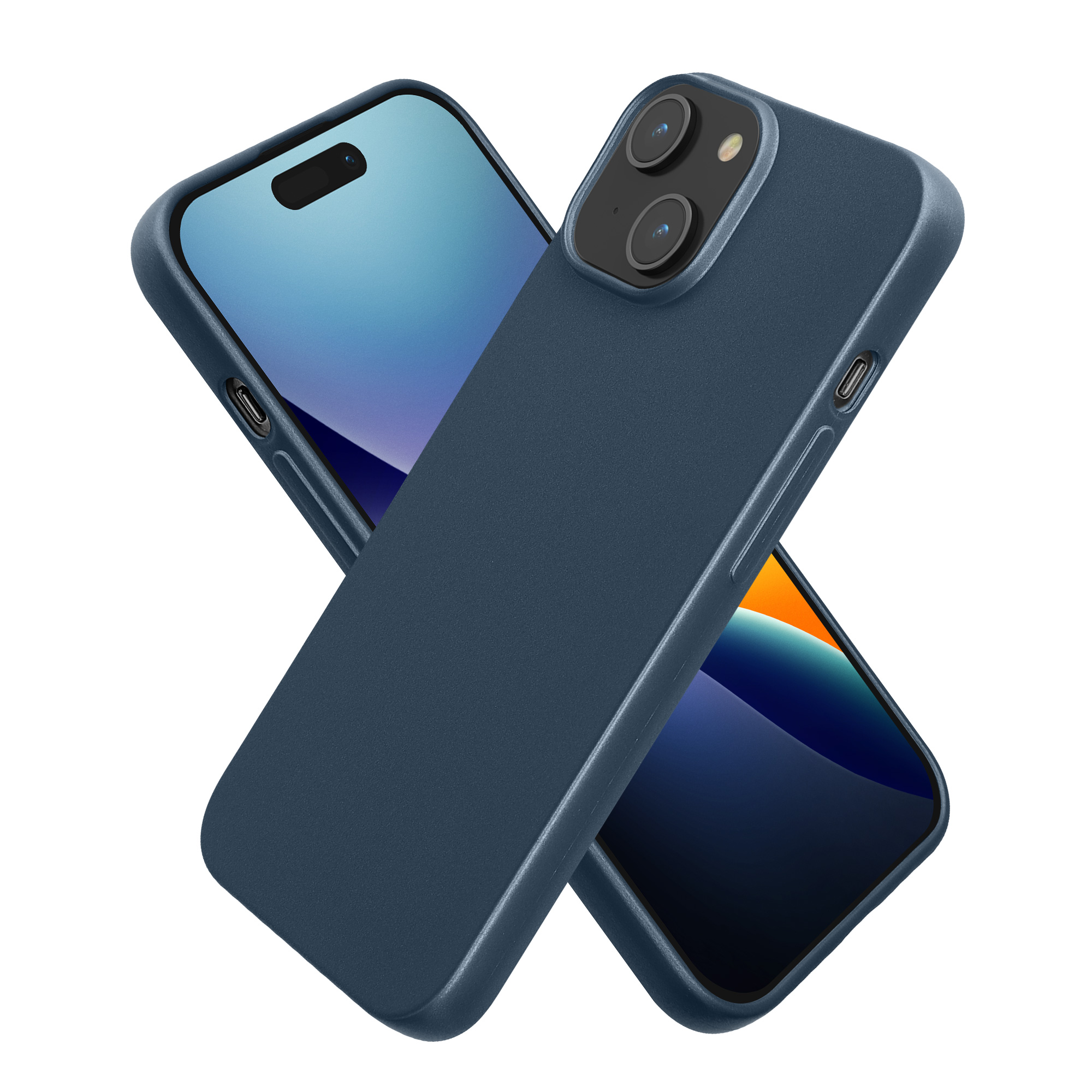 Pouzdro pro Apple iPhone 15 kwmobile tenké metalické silikonové - metalická zodiac modrá