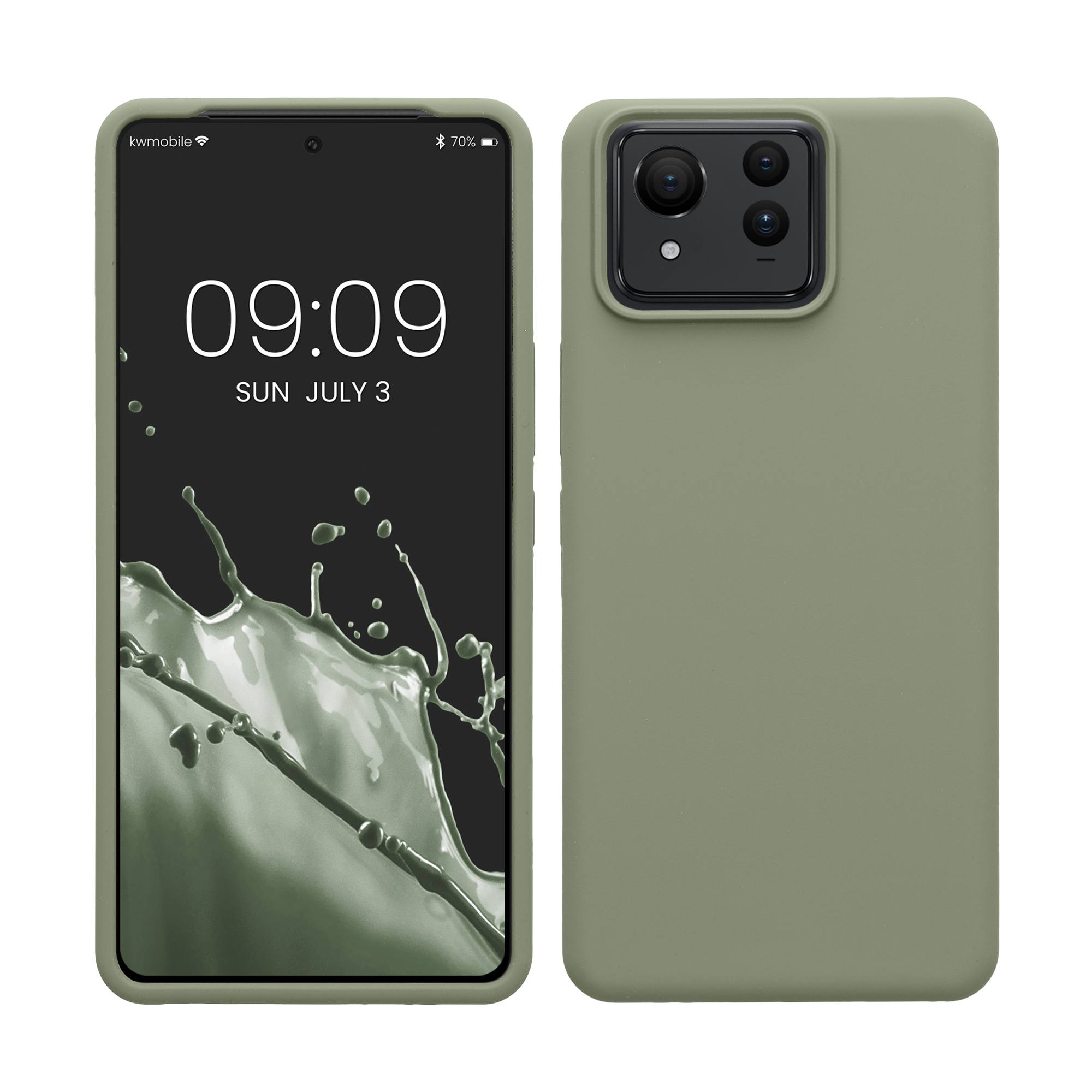 Kryt kwmobile pro ASUS Zenfone 11 Ultra - wireless charging gray green