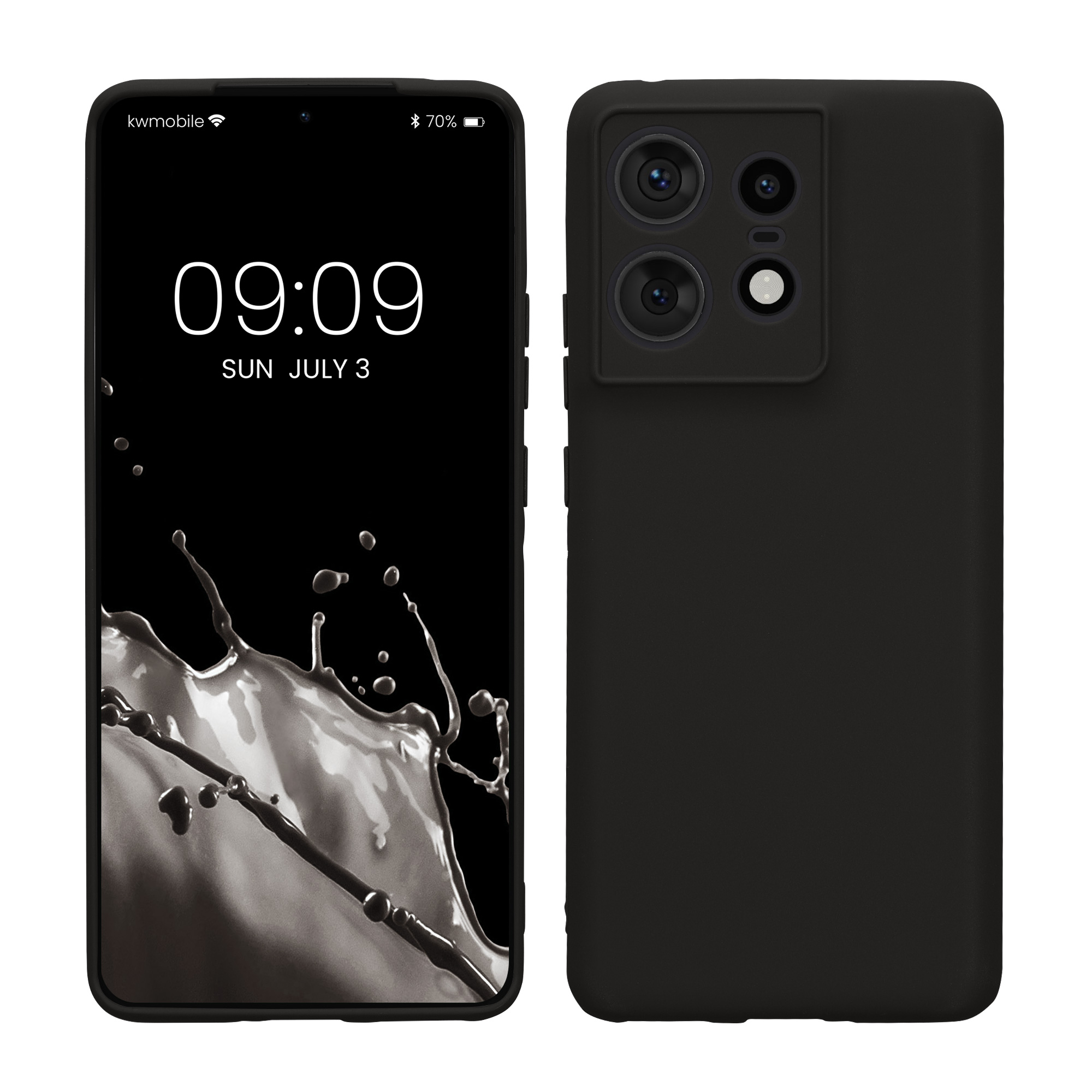 Kryt na mobil Motorola Edge 50 Pro, tenký - kwmobile, matný černý