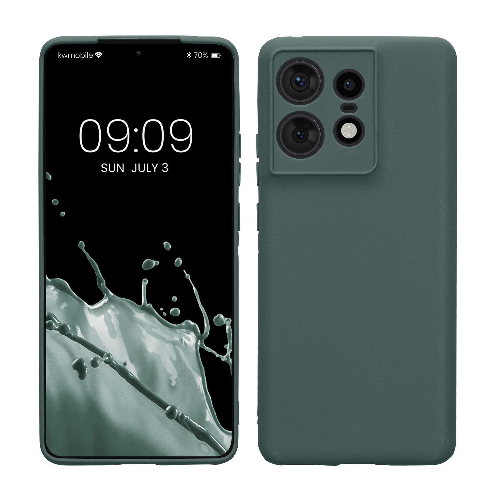 Kryt na mobil Motorola Edge 50 Pro kwmobile TPU modro-zelená