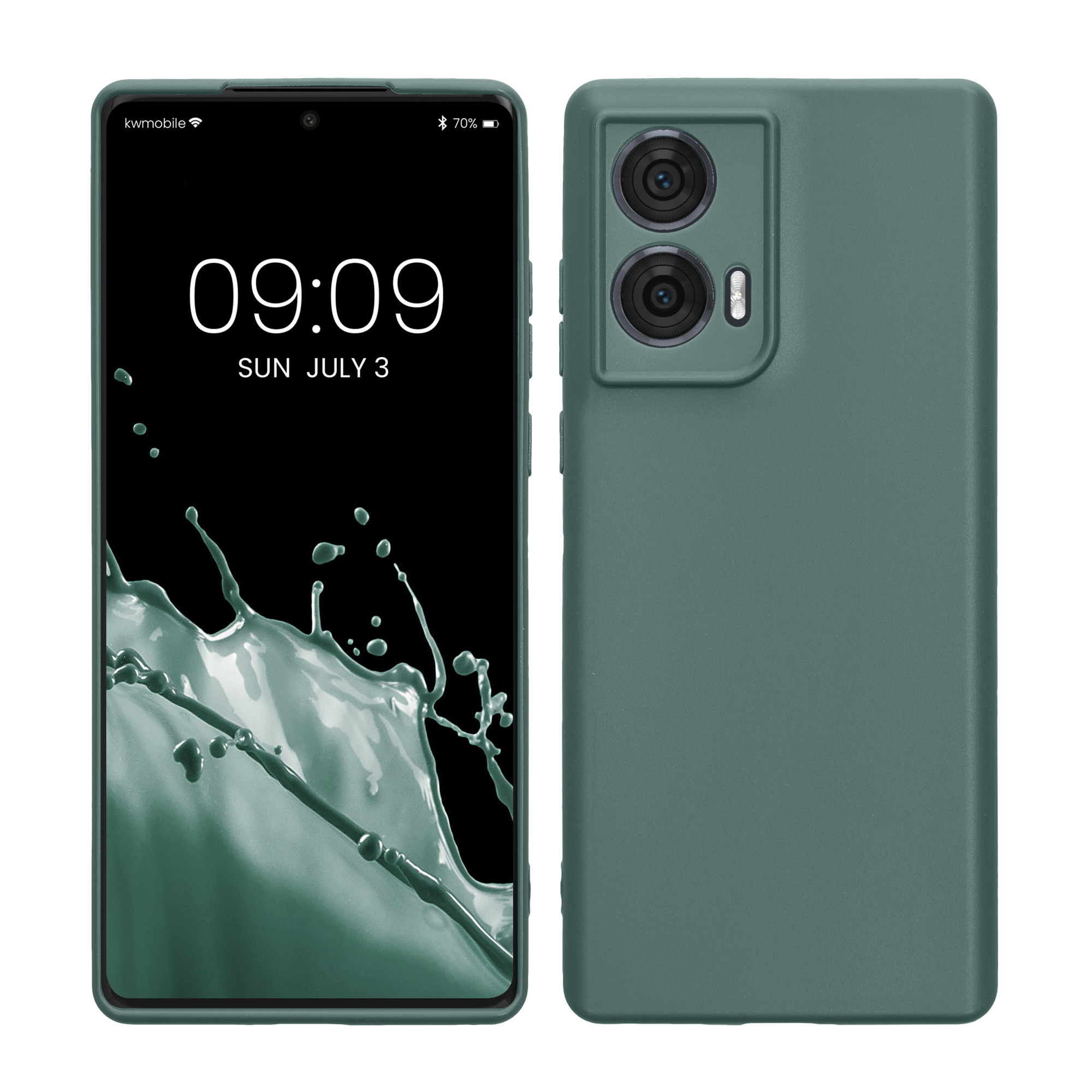 Matný TPU kryt pro Motorola Edge 50 Fusion kwmobile ‑ modrozelená