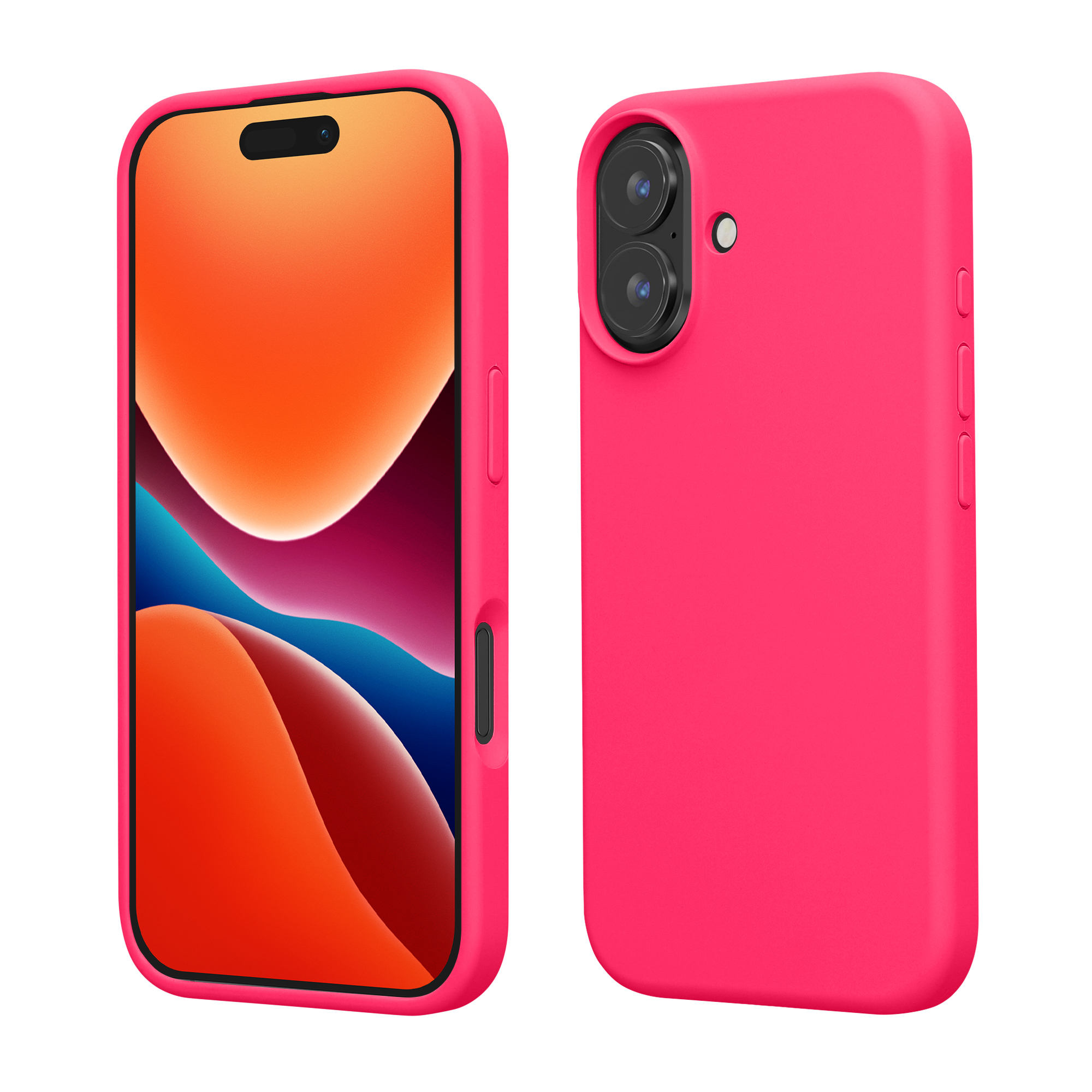 Pouzdro pro Apple iPhone 16 kwmobile silikonové - neonově růžová