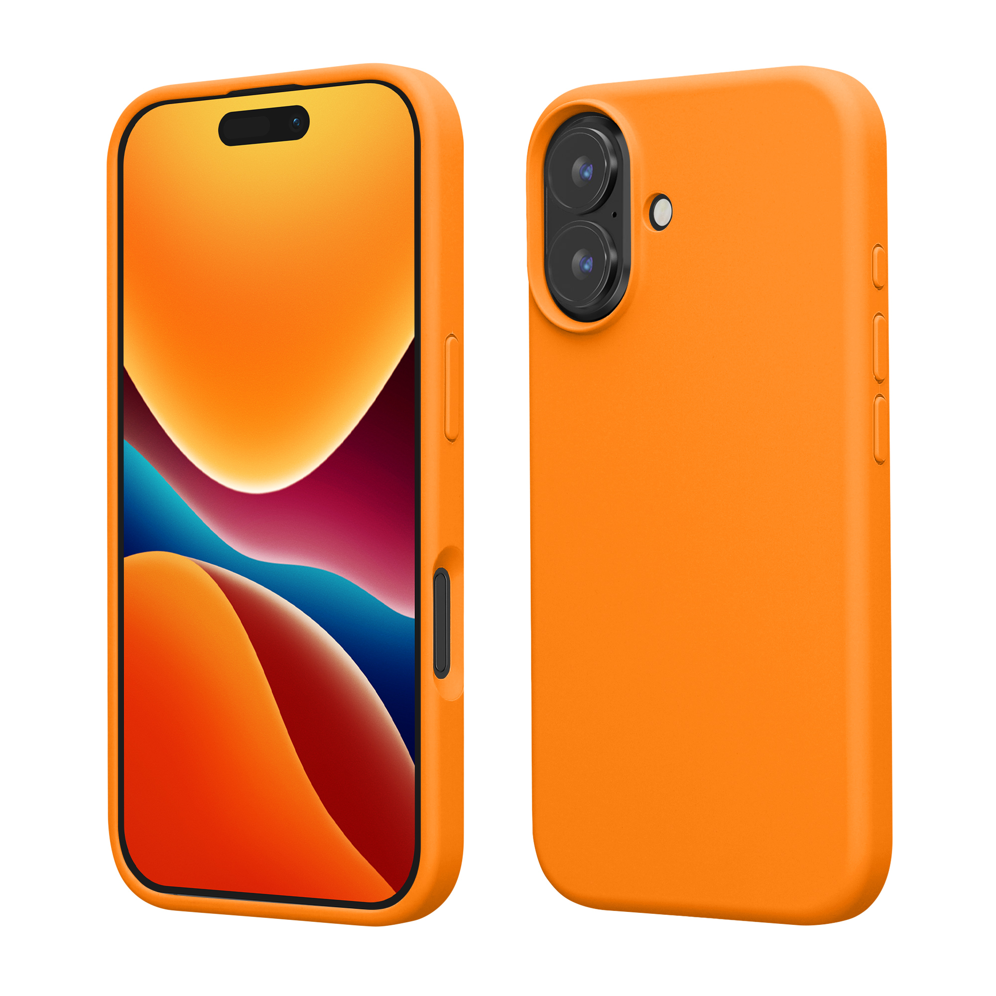 Pouzdro pro Apple iPhone 16 kwmobile silikonové - ovocná oranžová