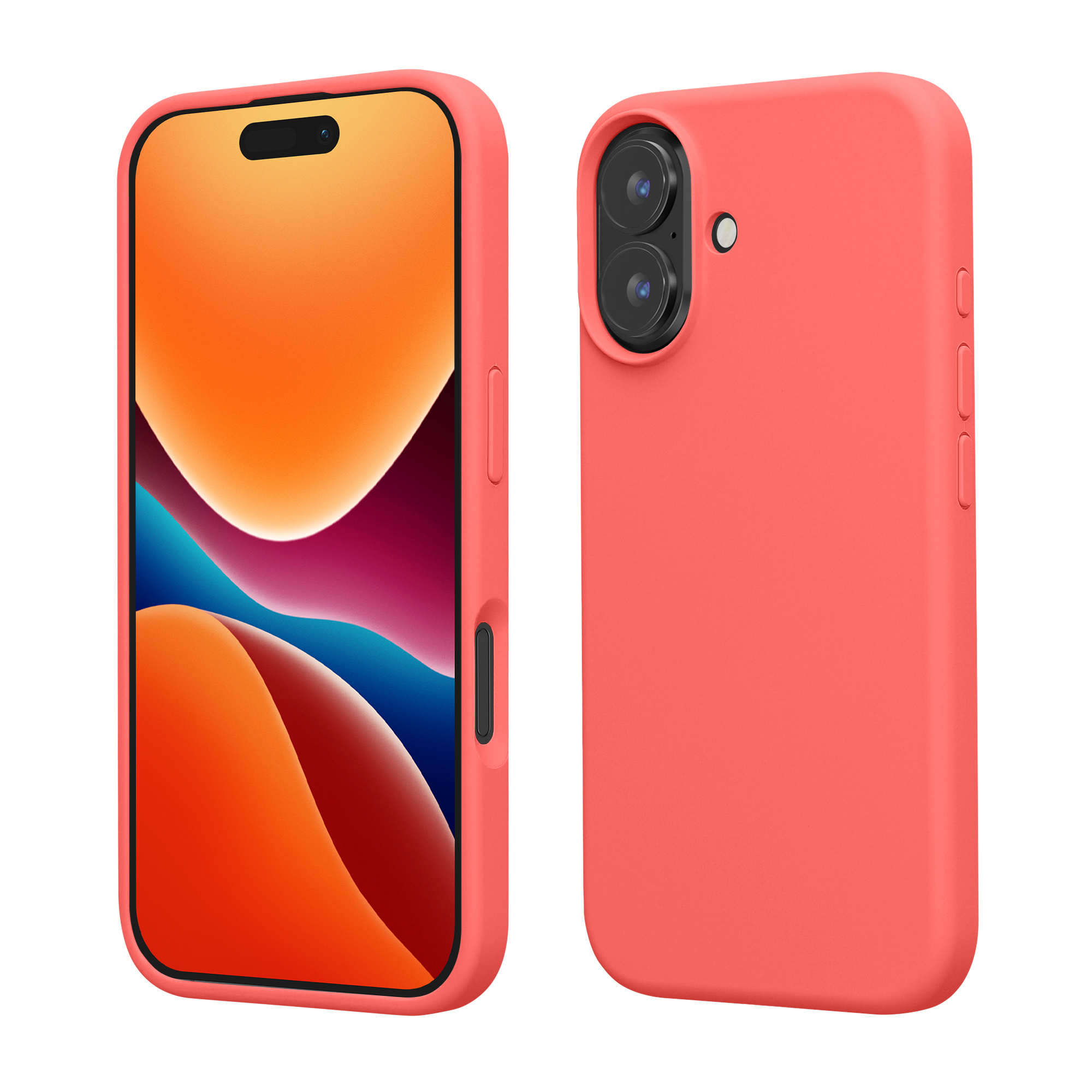 Pouzdro pro Apple iPhone 16 kwmobile silikonové - neonově korálová