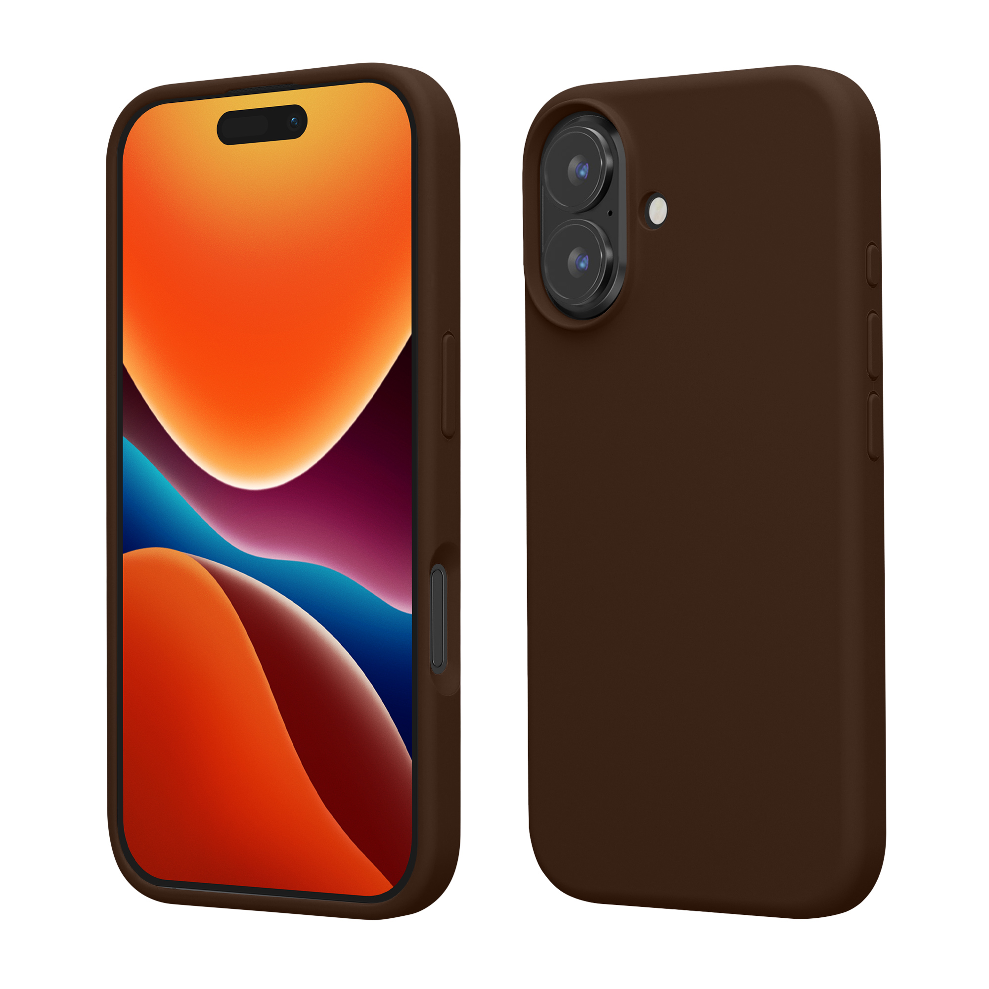 Silikonový kryt na mobil Apple iPhone 16 kwmobile - hnědá Chocolate
