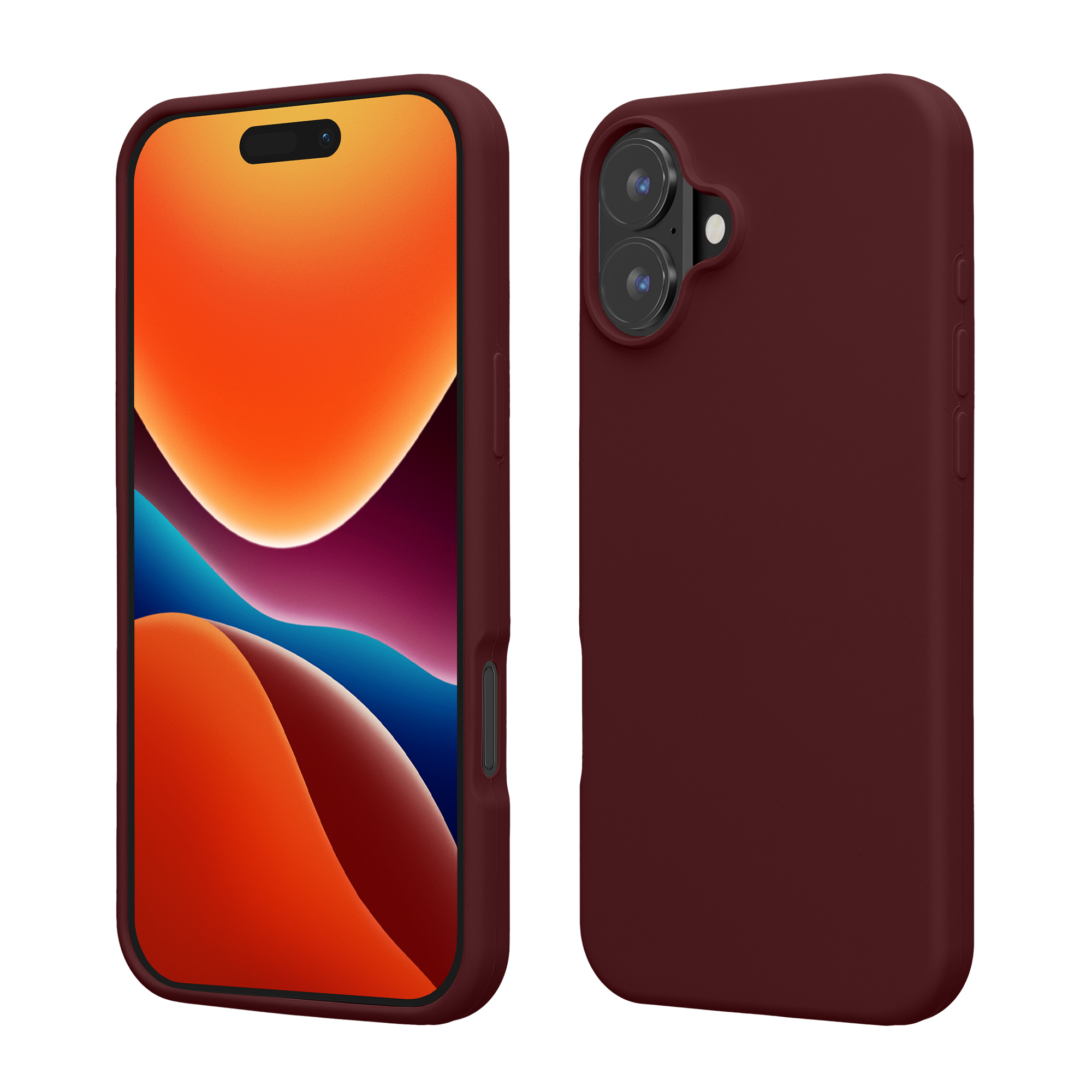 Pouzdro pro Apple iPhone 16 kwmobile silikonové - vínově fialová