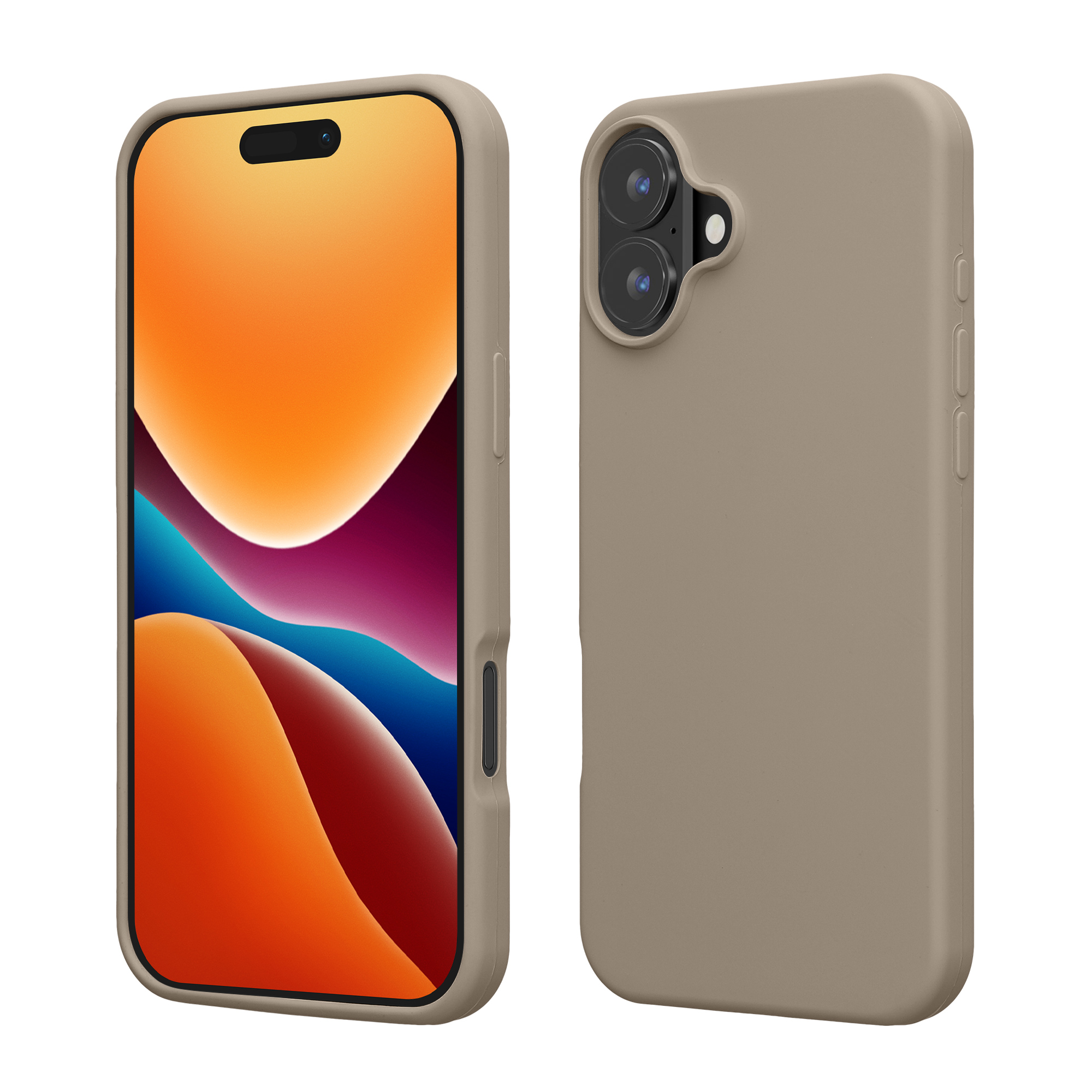 Pouzdro pro Apple iPhone 16 kwmobile silikonové - taupe
