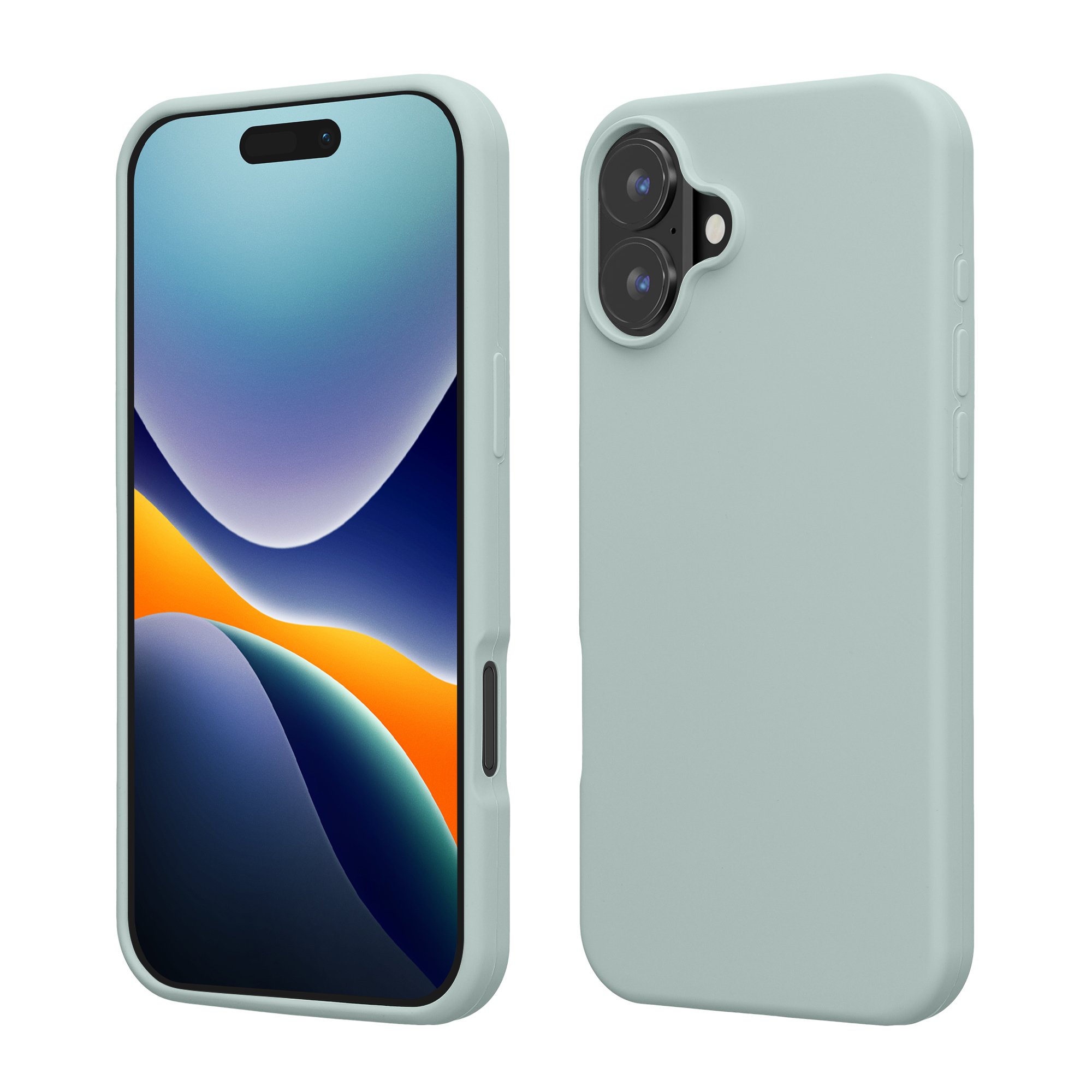 Pouzdro pro Apple iPhone 16 kwmobile silikonové - světle mátová