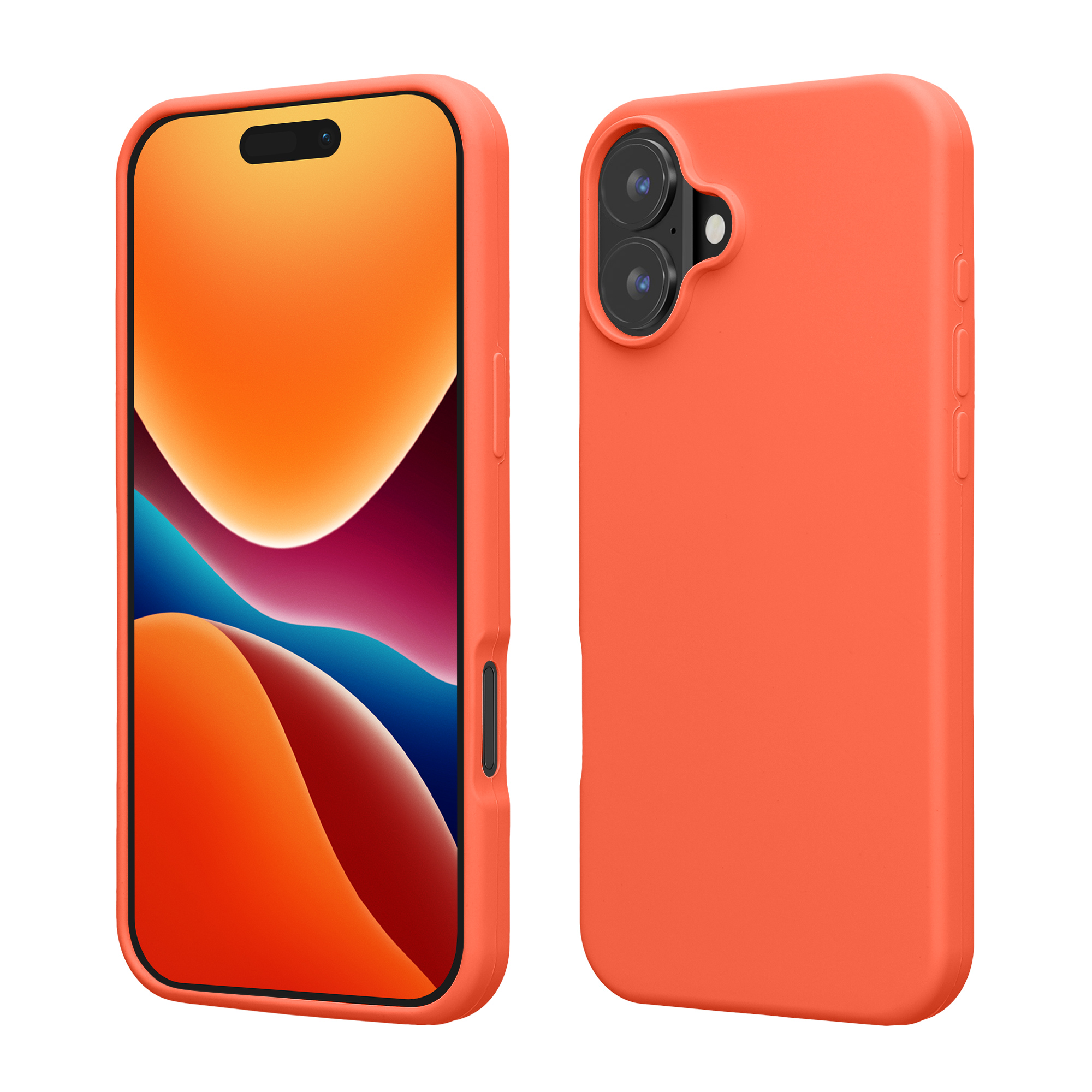 Pouzdro pro Apple iPhone 16 kwmobile silikonové - sytá korálová