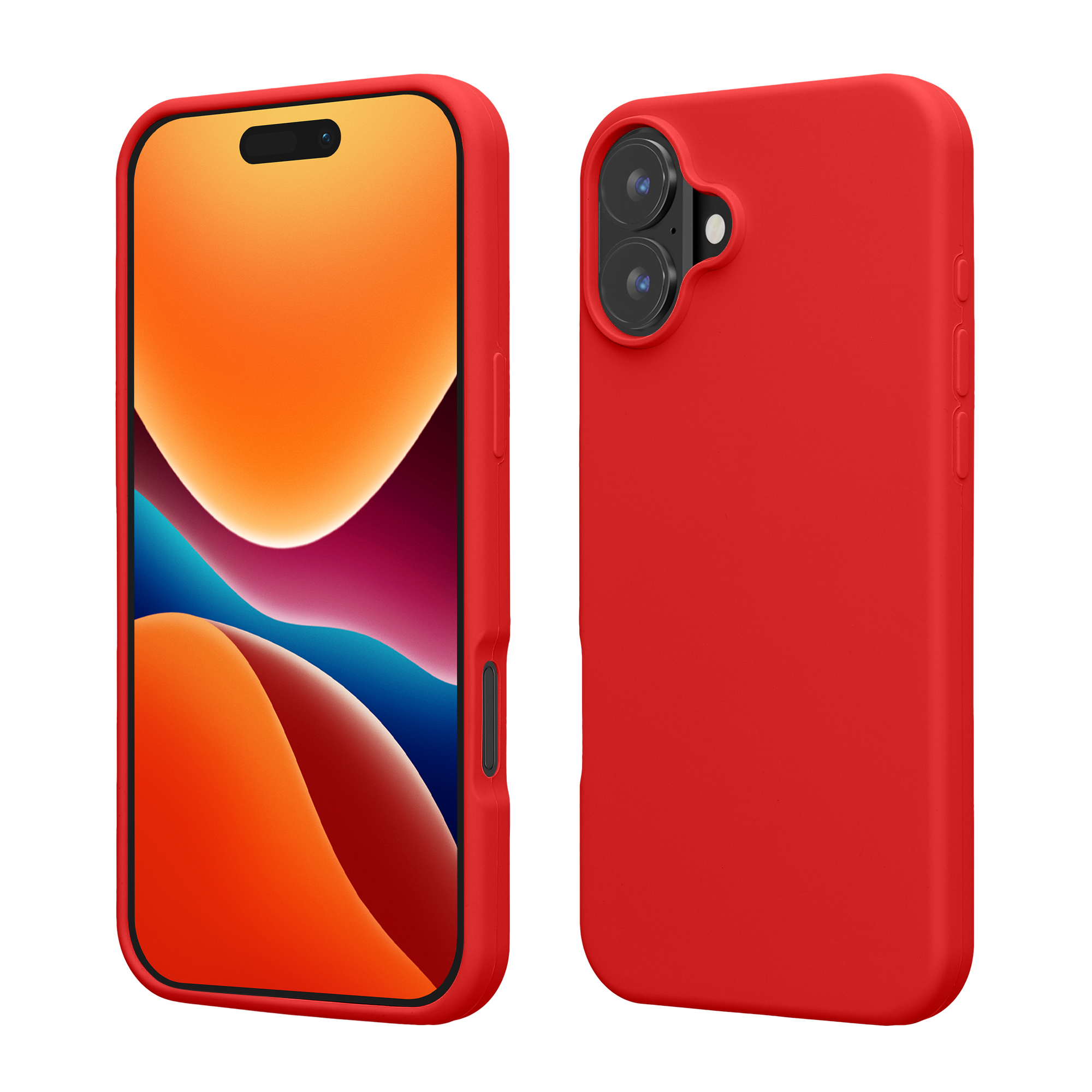 Pouzdro pro Apple iPhone 16 kwmobile silikonové - klasická červená